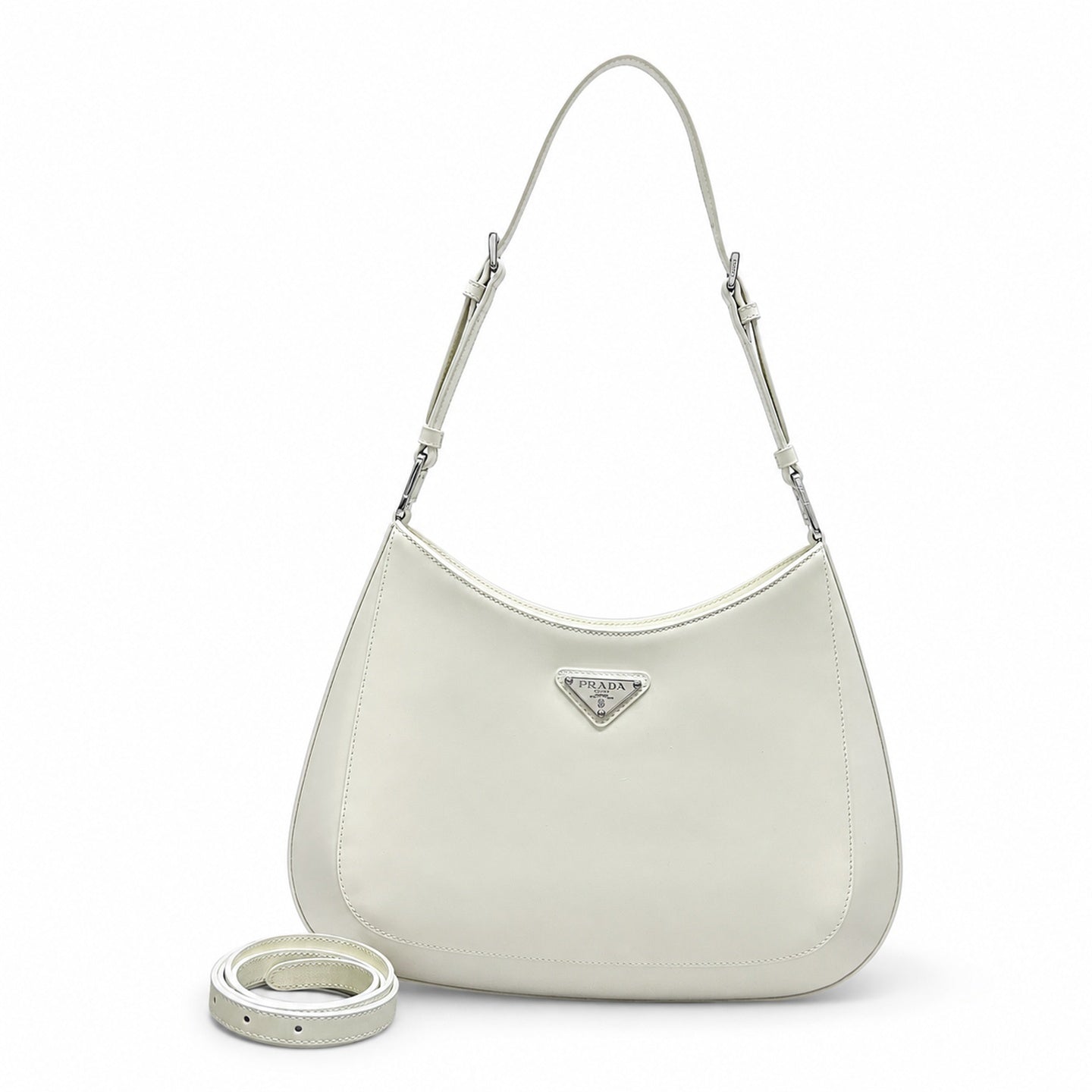 Prada Cleo Large Nylon Leather Bag