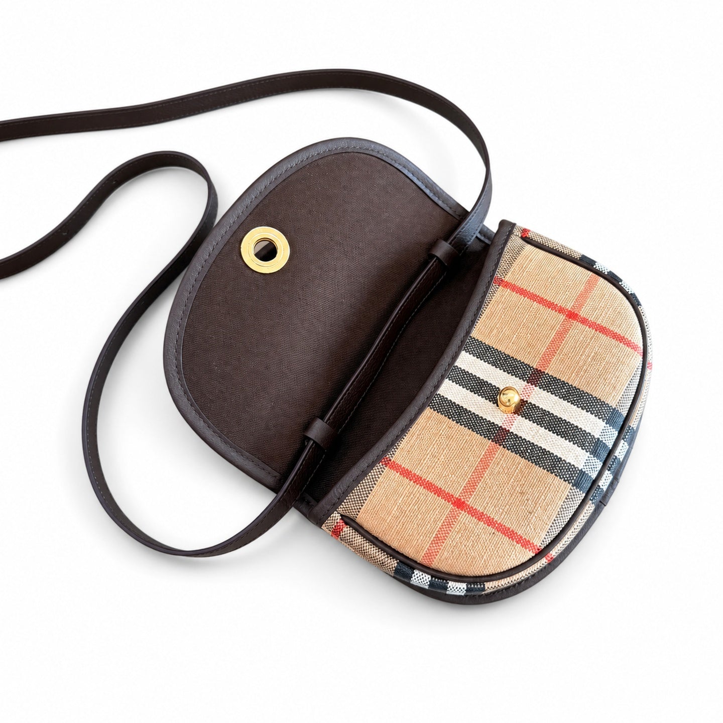 Burberry Highlands Mini Cotton Leather Bag