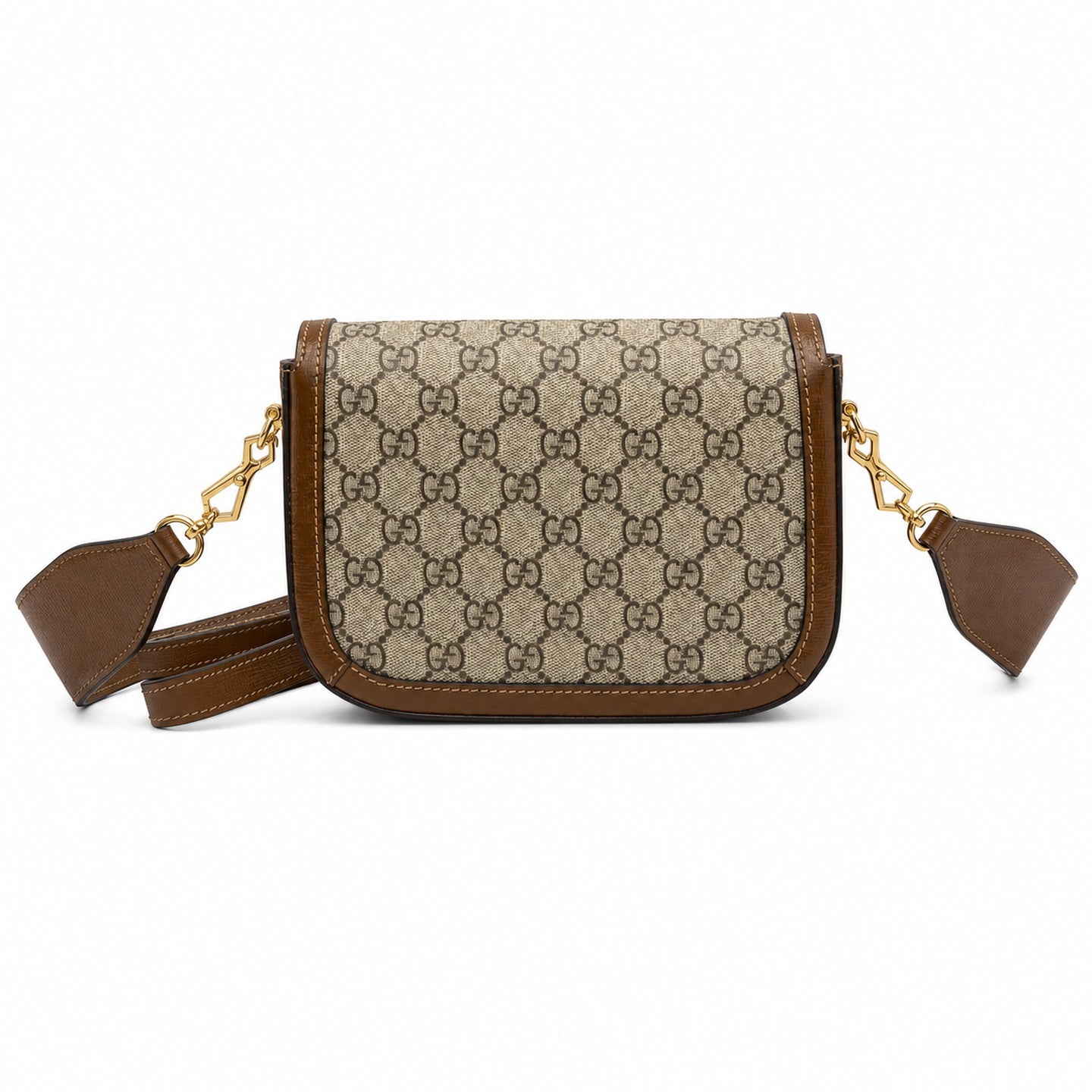Gucci Horsebit 1955 Supreme Small Cotton Leather Beige Brown Red Green Gold Belt