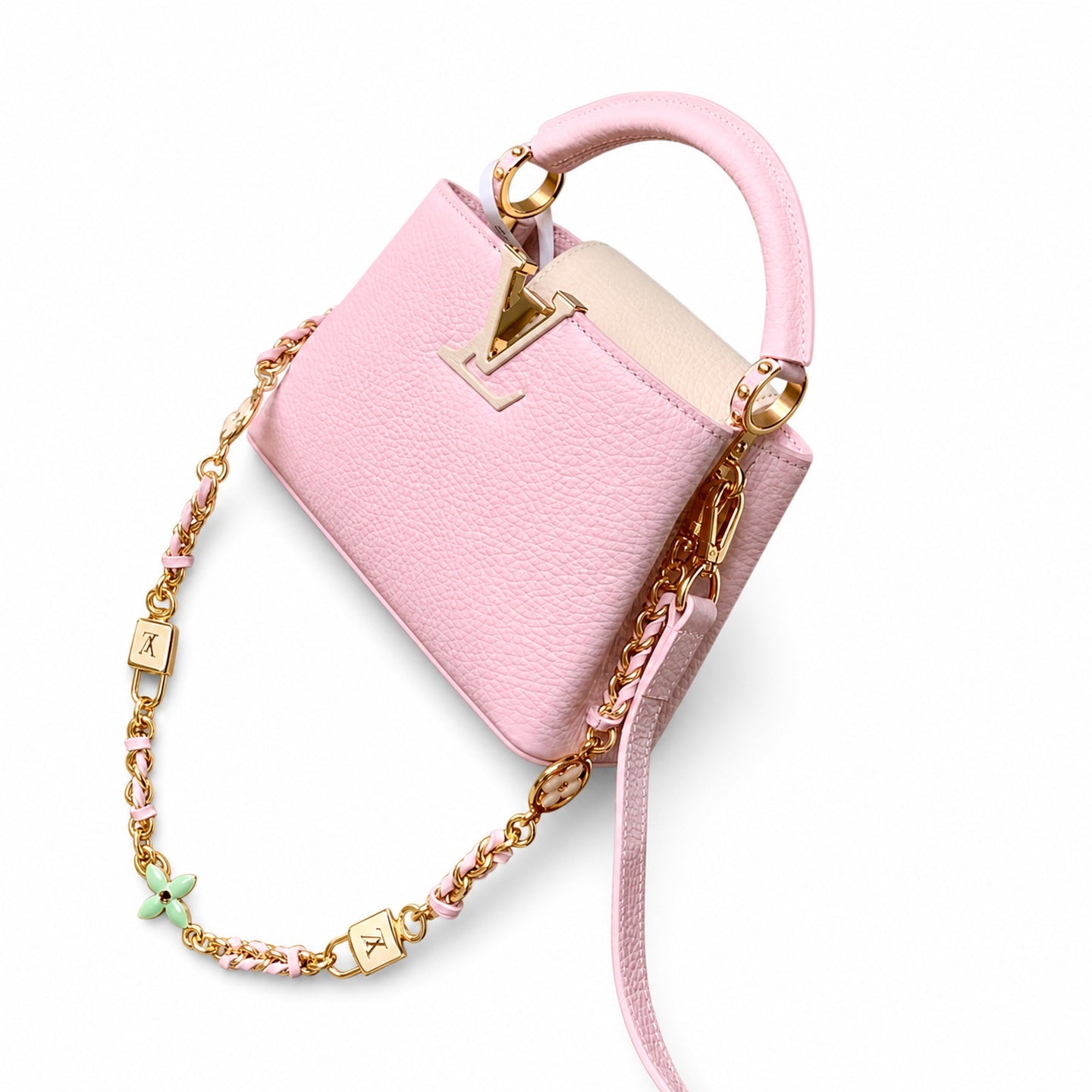 Louis Vuitton Capucines Mini Leather Pink Handbag