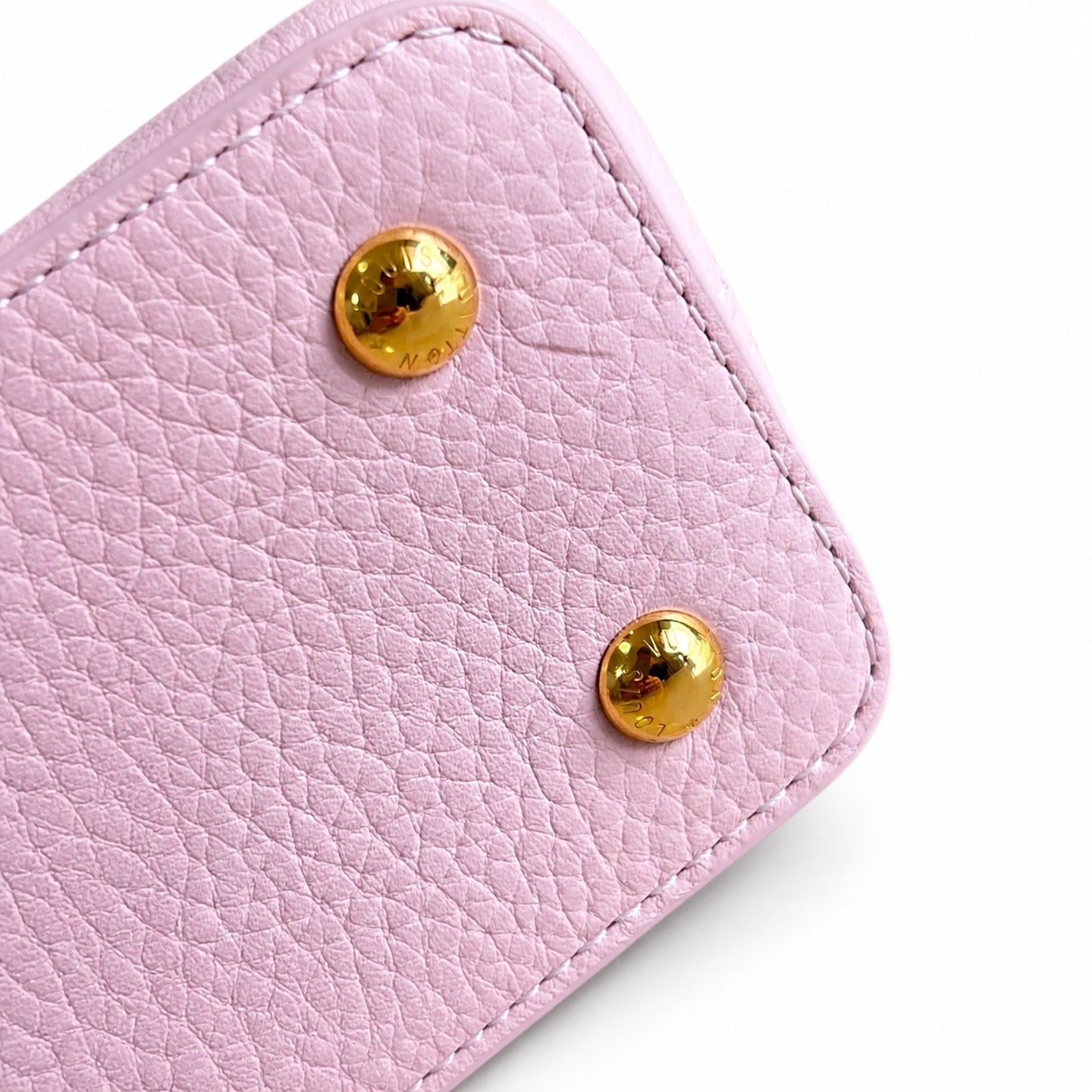 Louis Vuitton Capucines Mini Knit Leather Pink Handbag