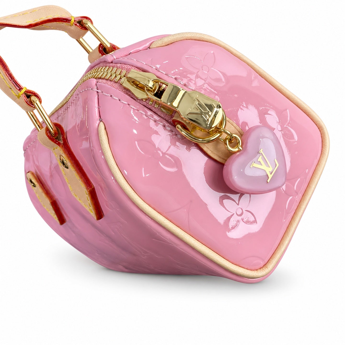 Louis Vuitton Speedy Leather Pink Handbag