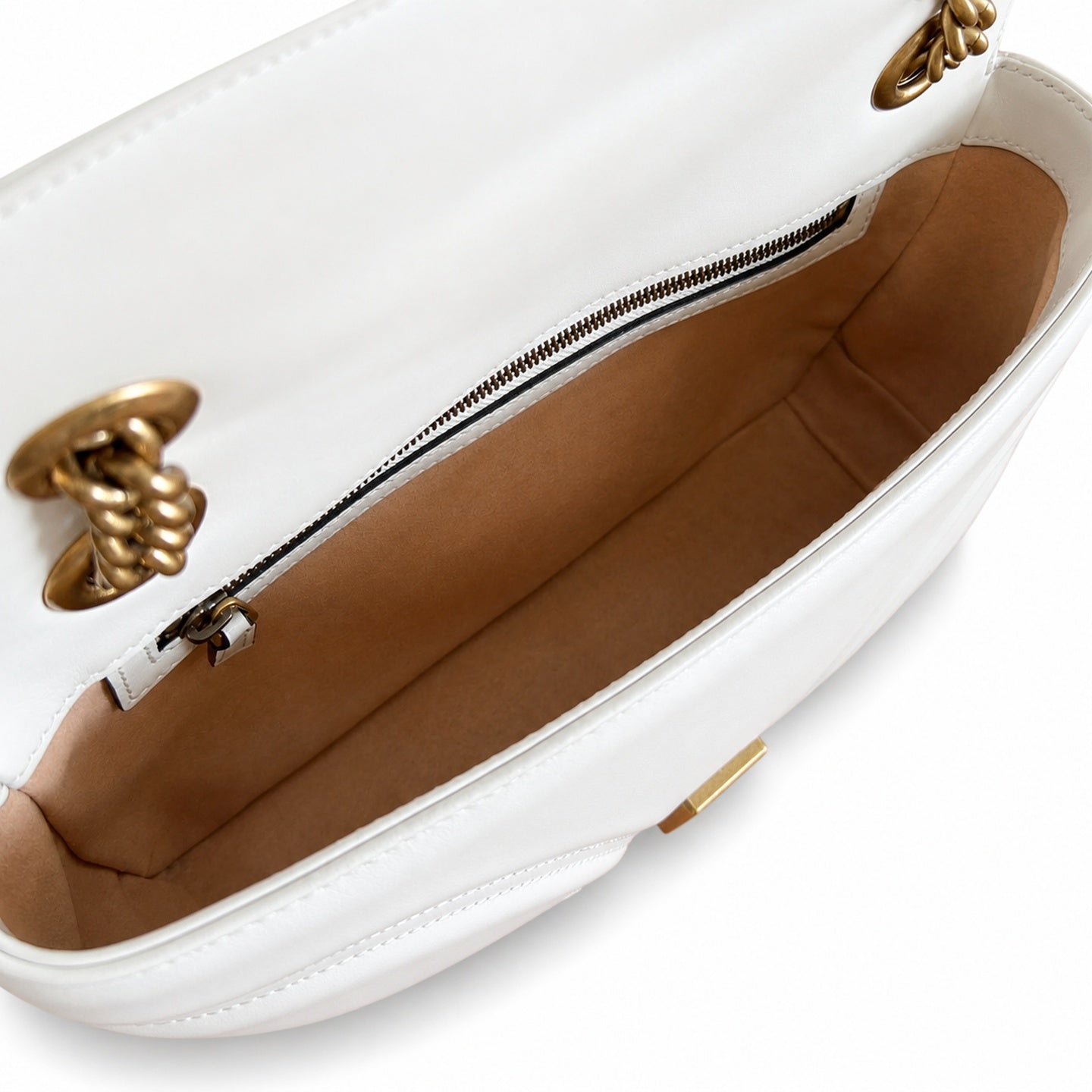 Gucci GG Marmont Leather White Handbag