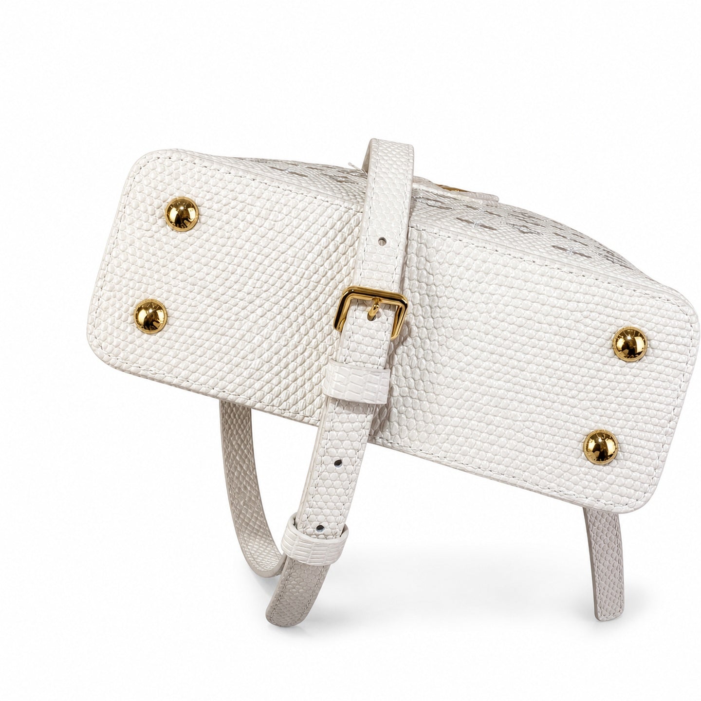 Louis Vuitton Capucines Mini Jacquard Leather White Handbag