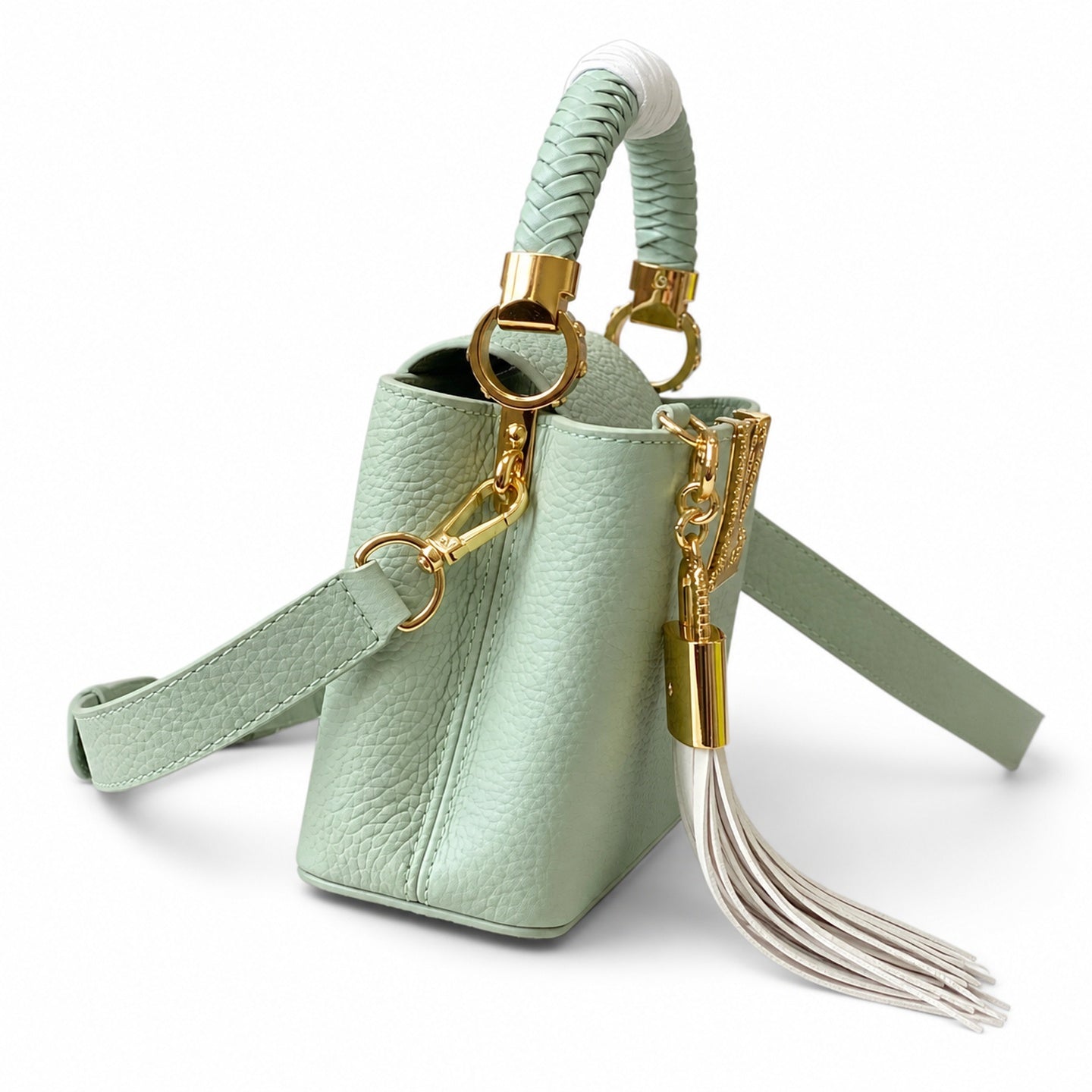 Louis Vuitton Capucines Mini Leather Green Handbag