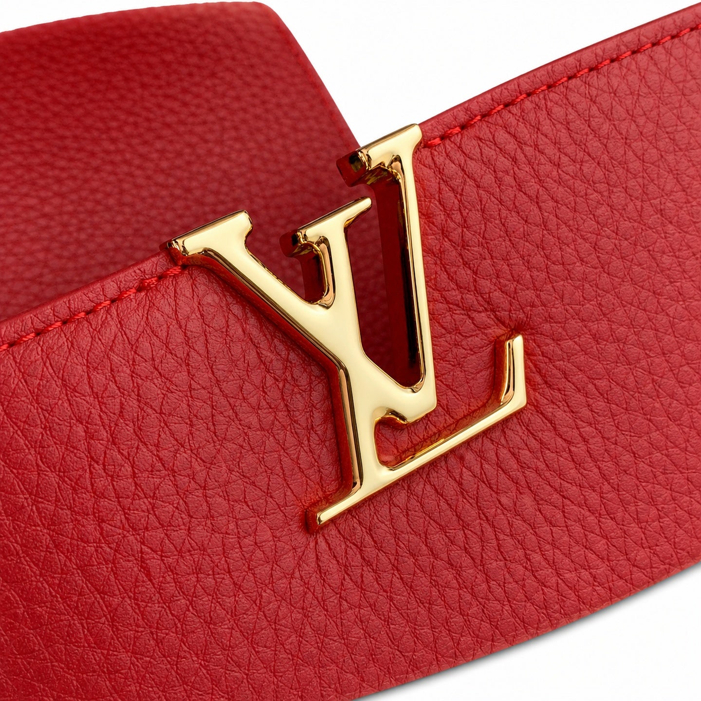 Louis Vuitton Capucines Small Leather Red Handbag