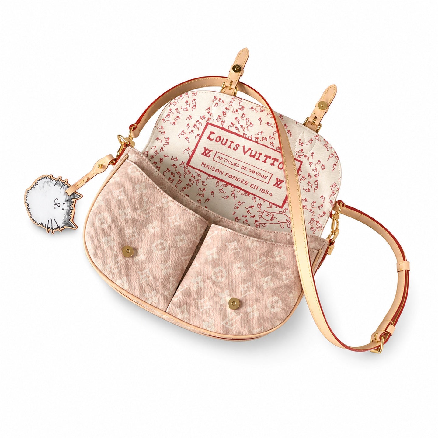 Louis Vuitton Grace Coddington Canvas Leather Handbag
