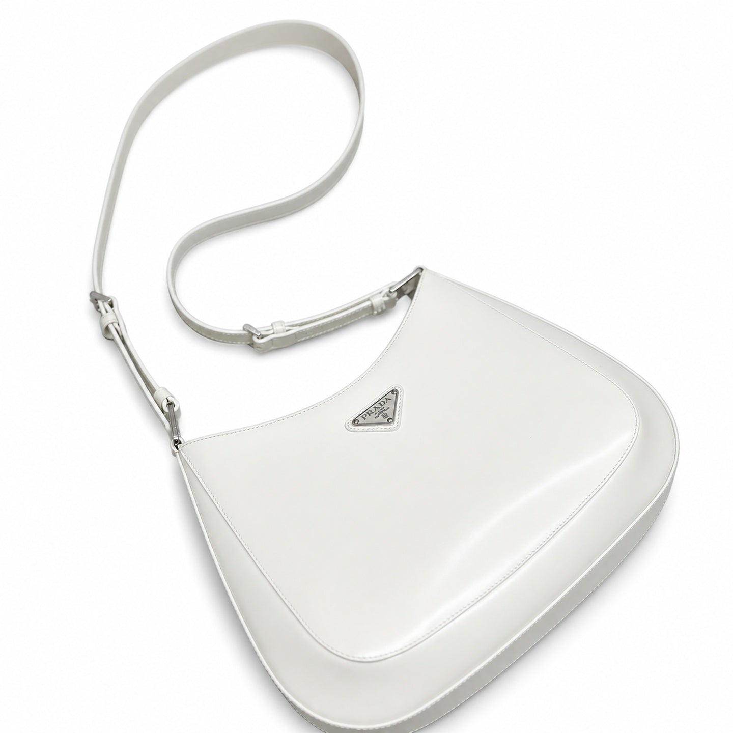 Prada Cleo Large Nylon Leather Bag