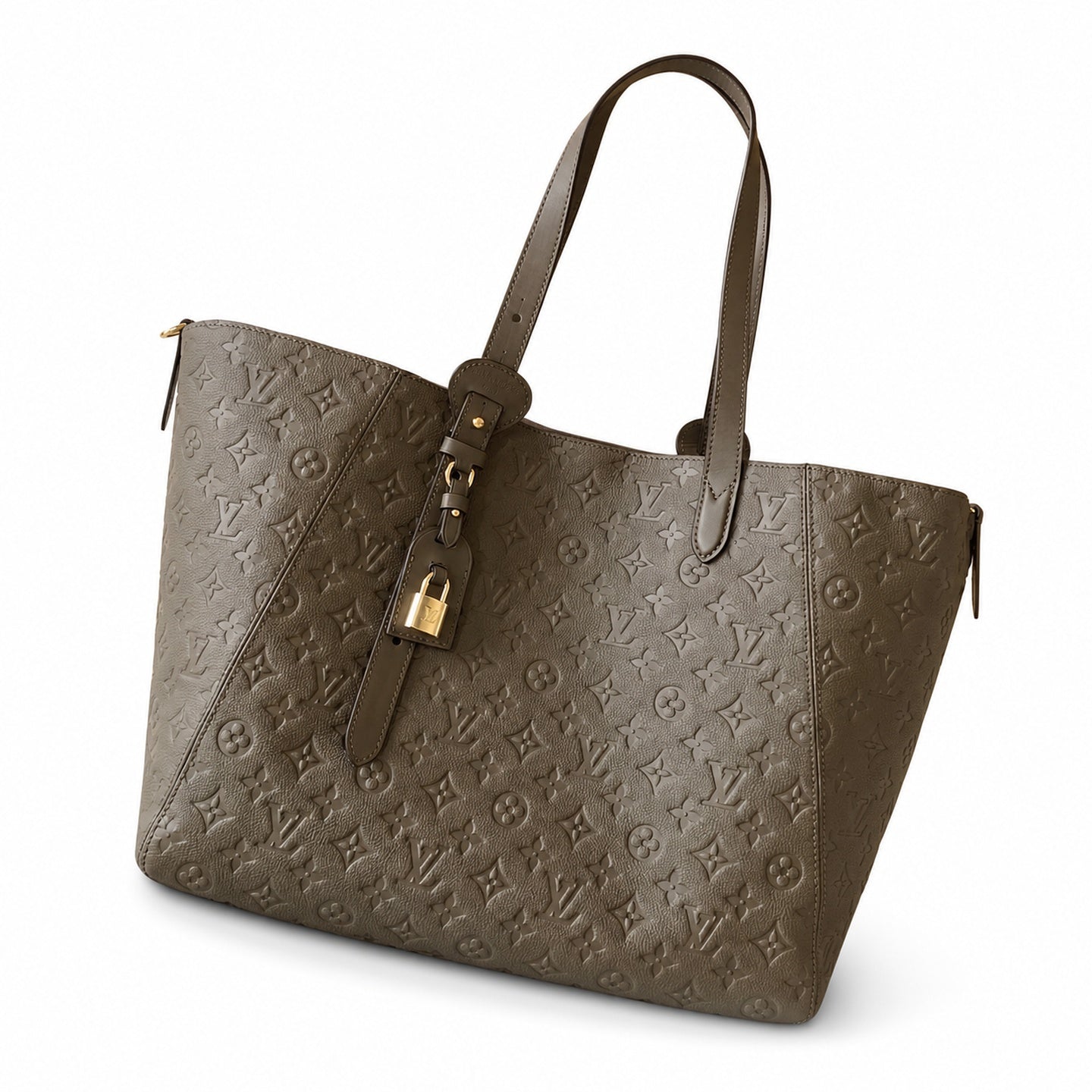 Louis Vuitton All In Leather Black Gray Handbag