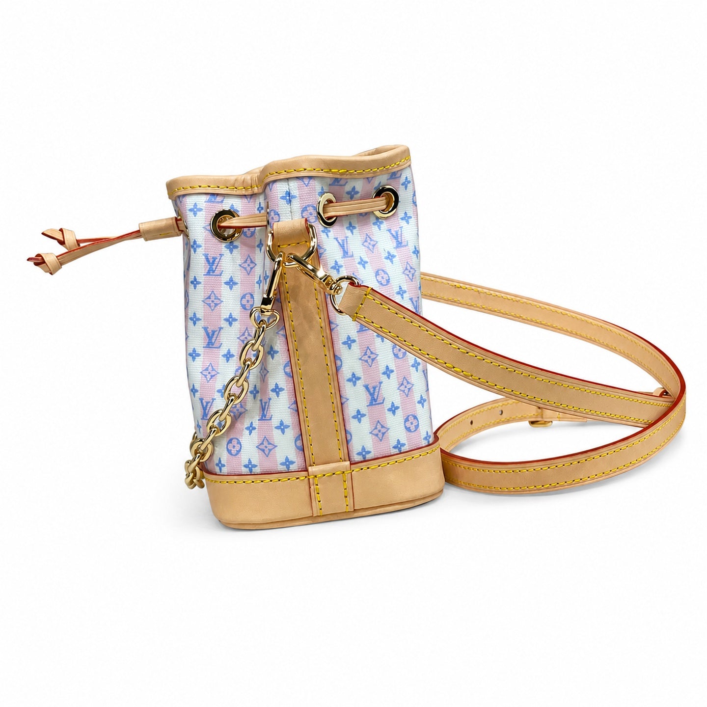 Louis Vuitton Noe Canvas Leather Pink Handbag