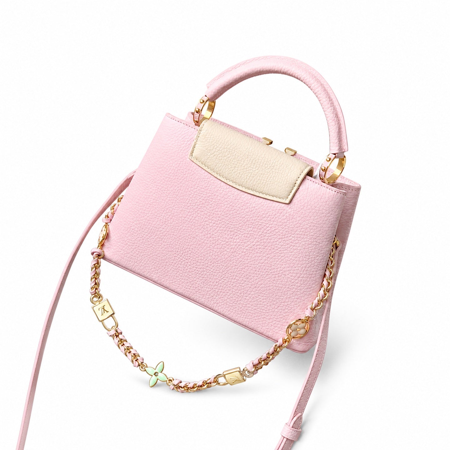 Louis Vuitton Capucines Small Leather Pink Handbag