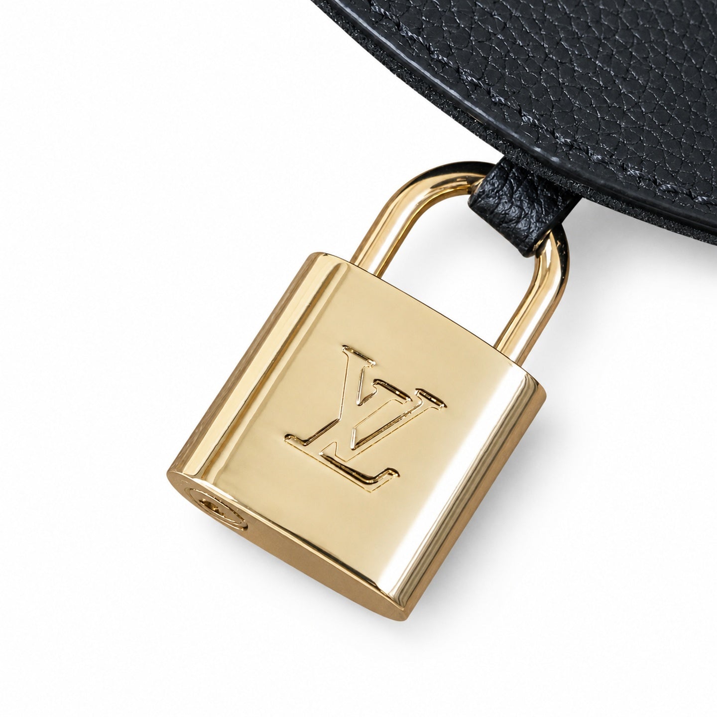 Louis Vuitton Canvas Leather Black Gold Handbag