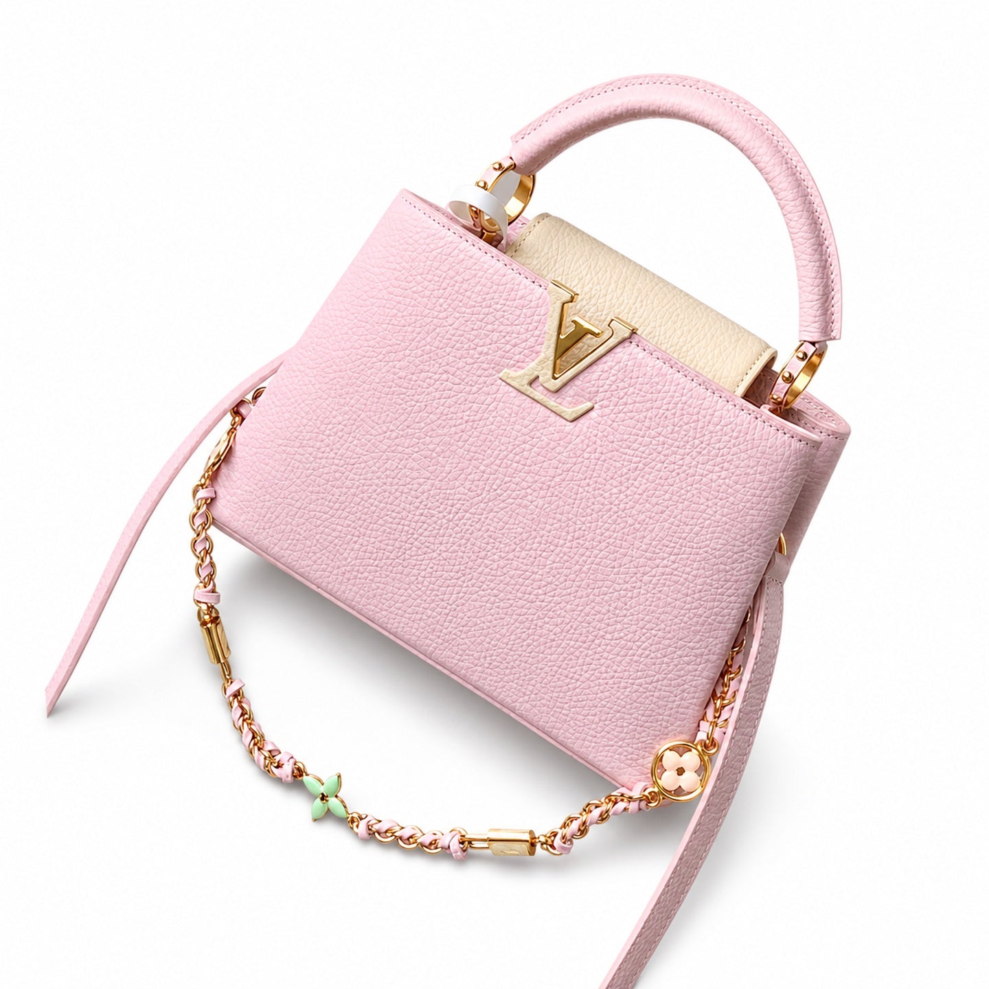 Louis Vuitton Capucines Small Leather Pink Handbag