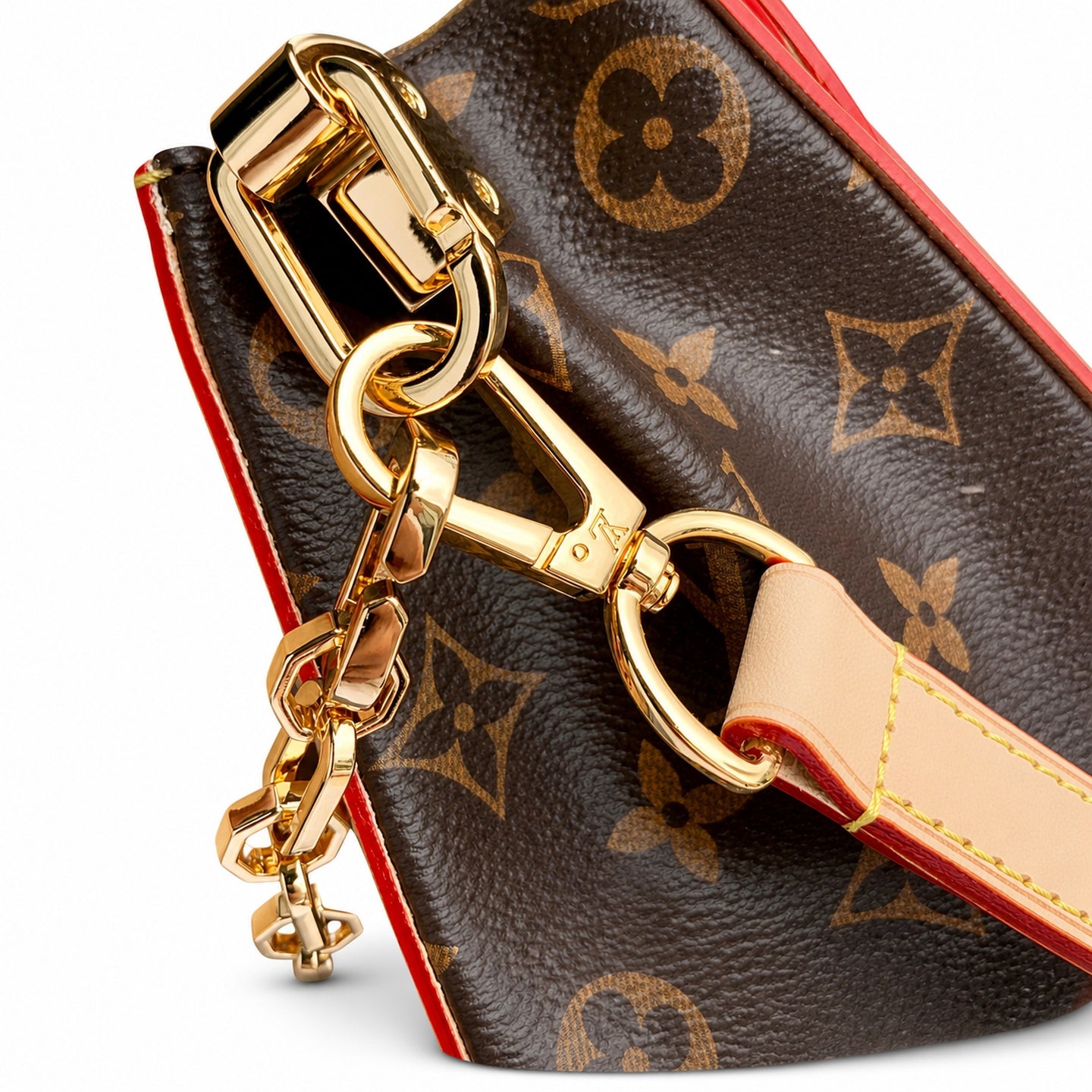 Louis Vuitton Dauphine Large Canvas Leather Handbag