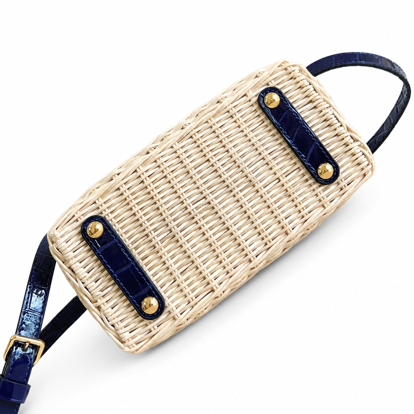 Louis Vuitton Capucines Mini Leather Blue Handbag