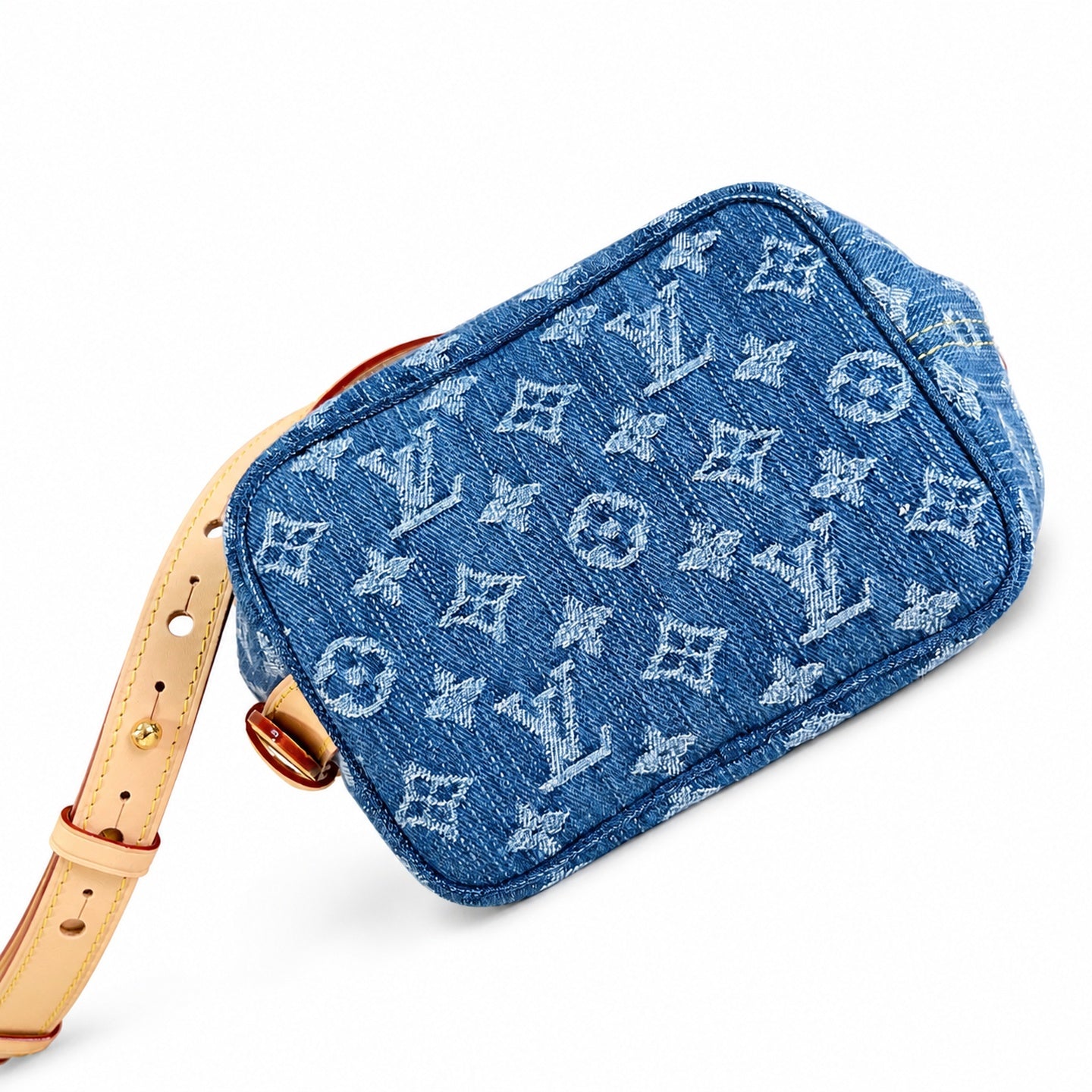 Louis Vuitton All In Denim Leather Handbag