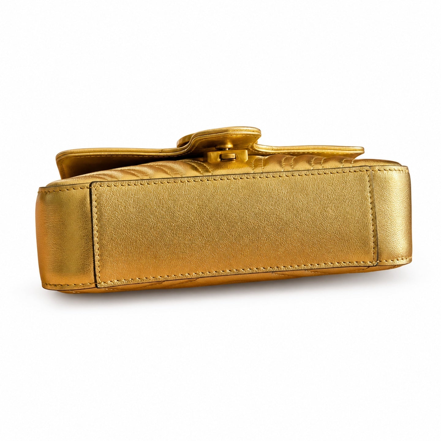 Gucci GG Marmont Leather Gold Handbag