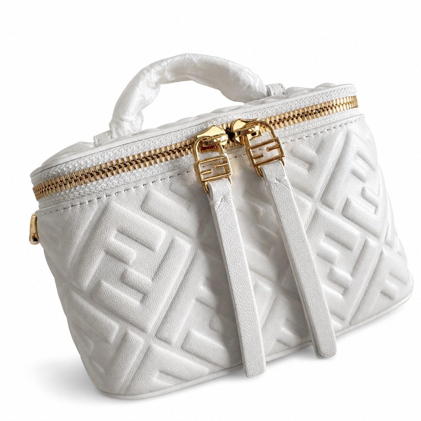 Fendi Mini Leather White Vanity Bag