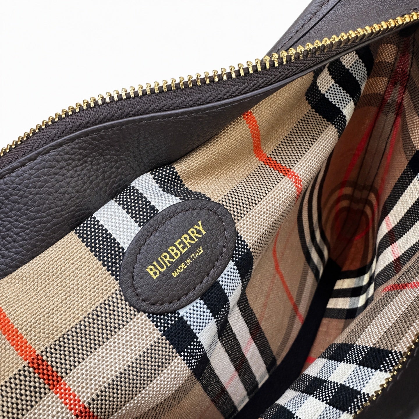 Burberry Highlands Cotton Leather Bag