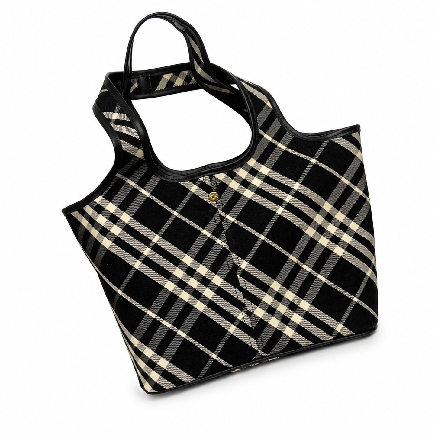 Burberry Cotton Check Tote Bag