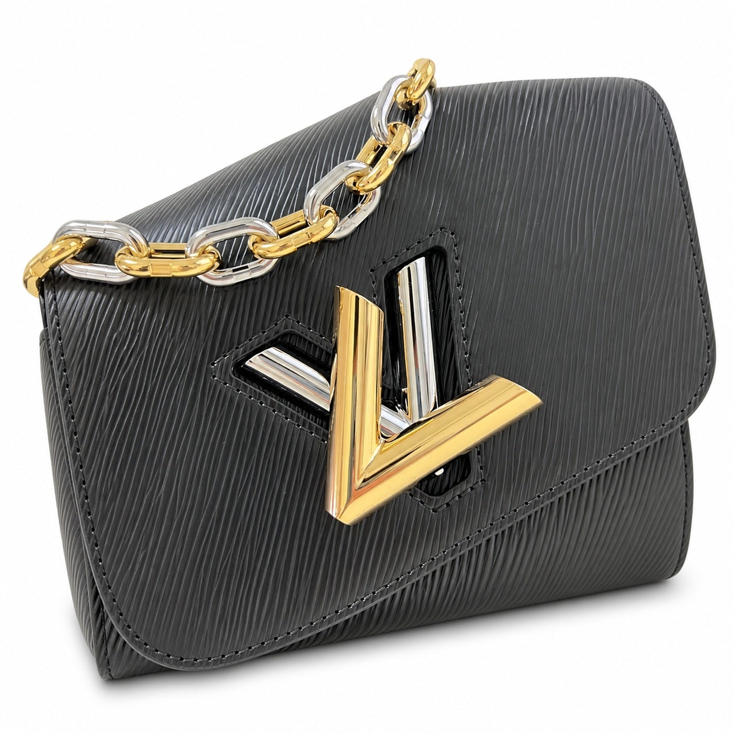 Louis Vuitton Twist Medium Gold Silver Handbag