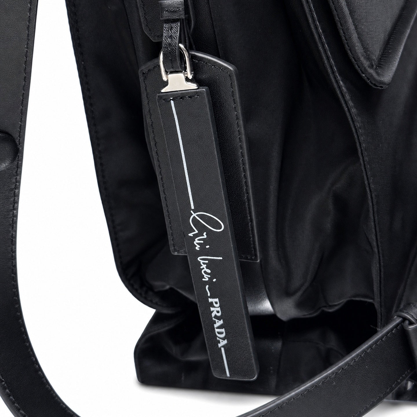 Prada Re-Nylon Large Leather Shoulder Bag