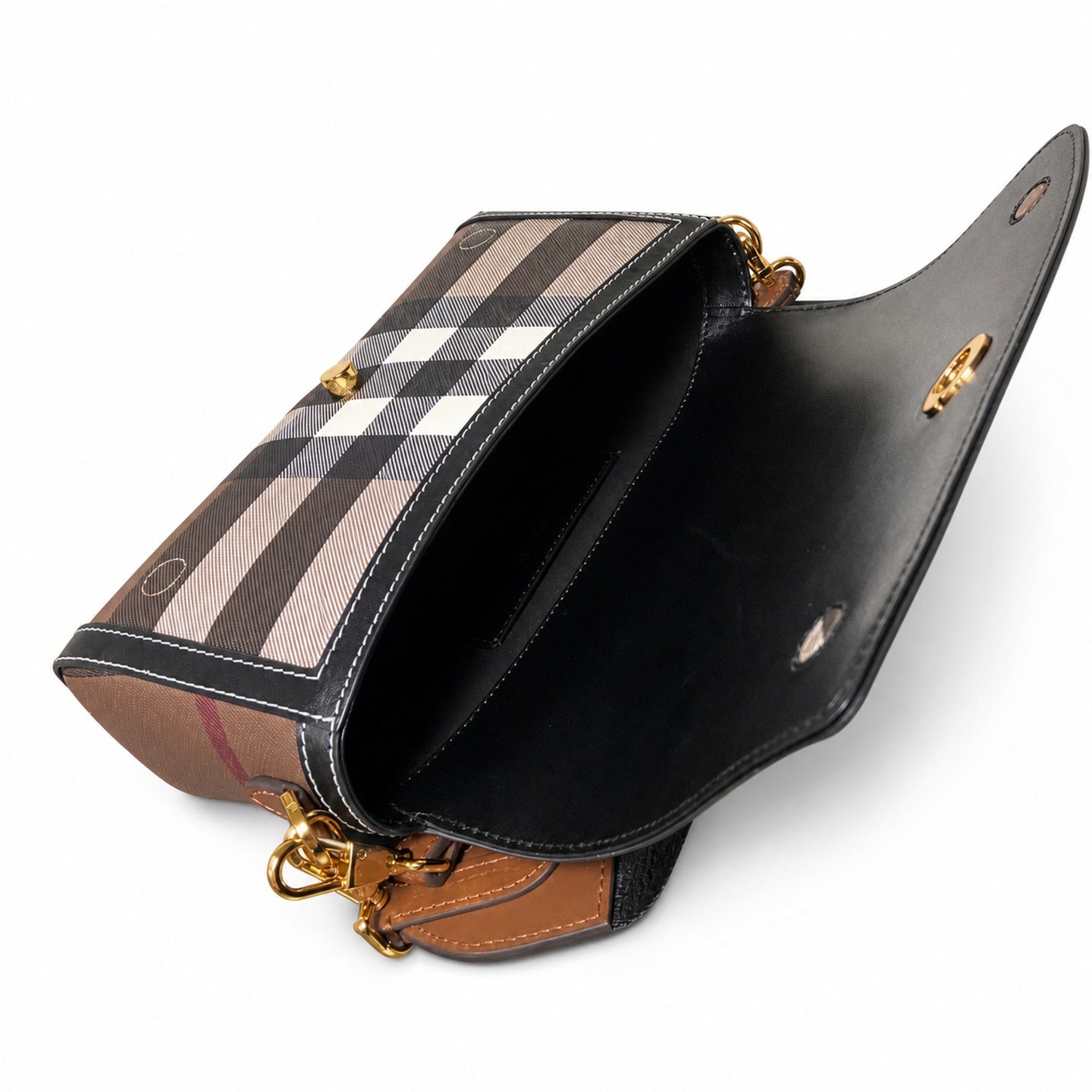 Burberry Leather Check Bag