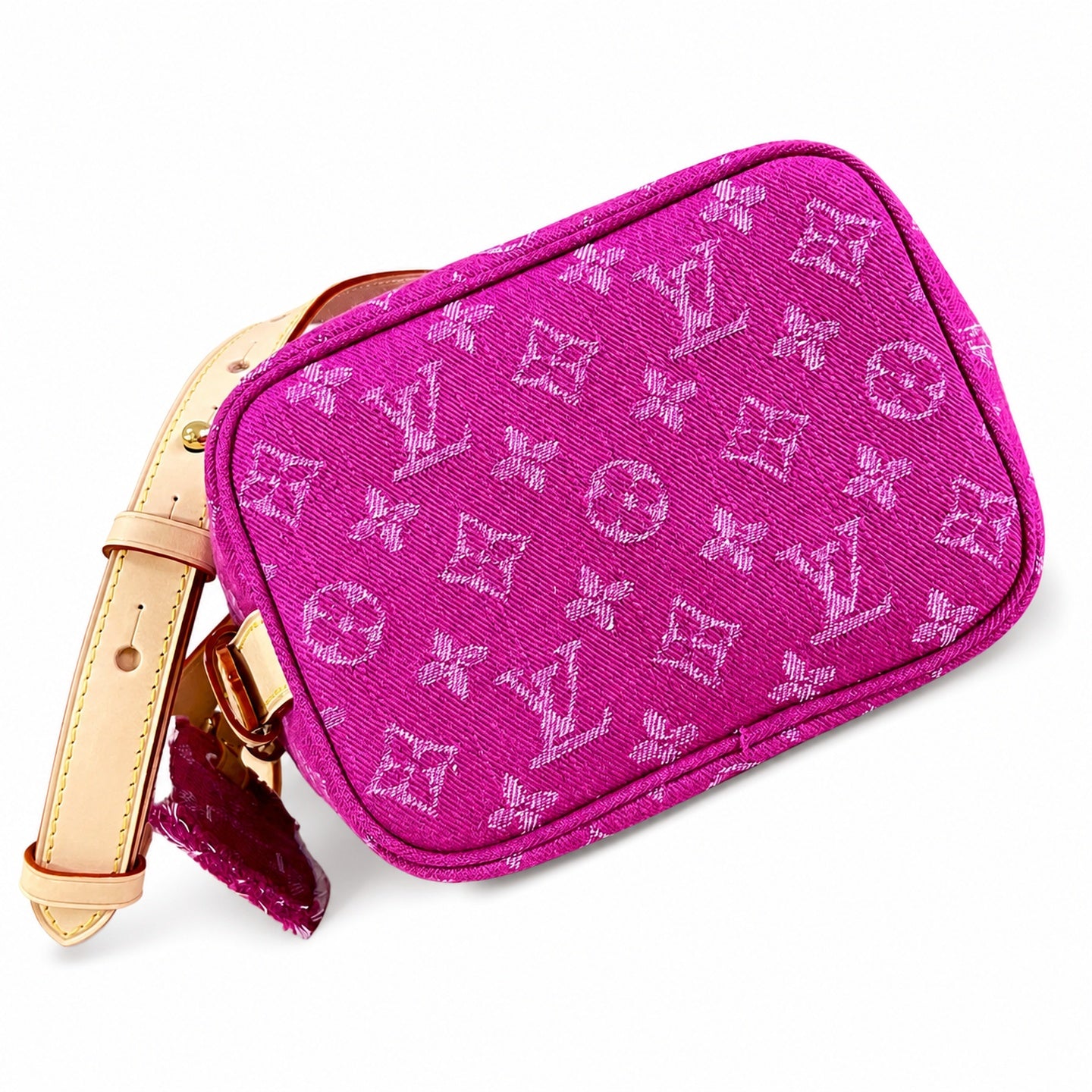 Louis Vuitton All In Denim Leather Red Handbag