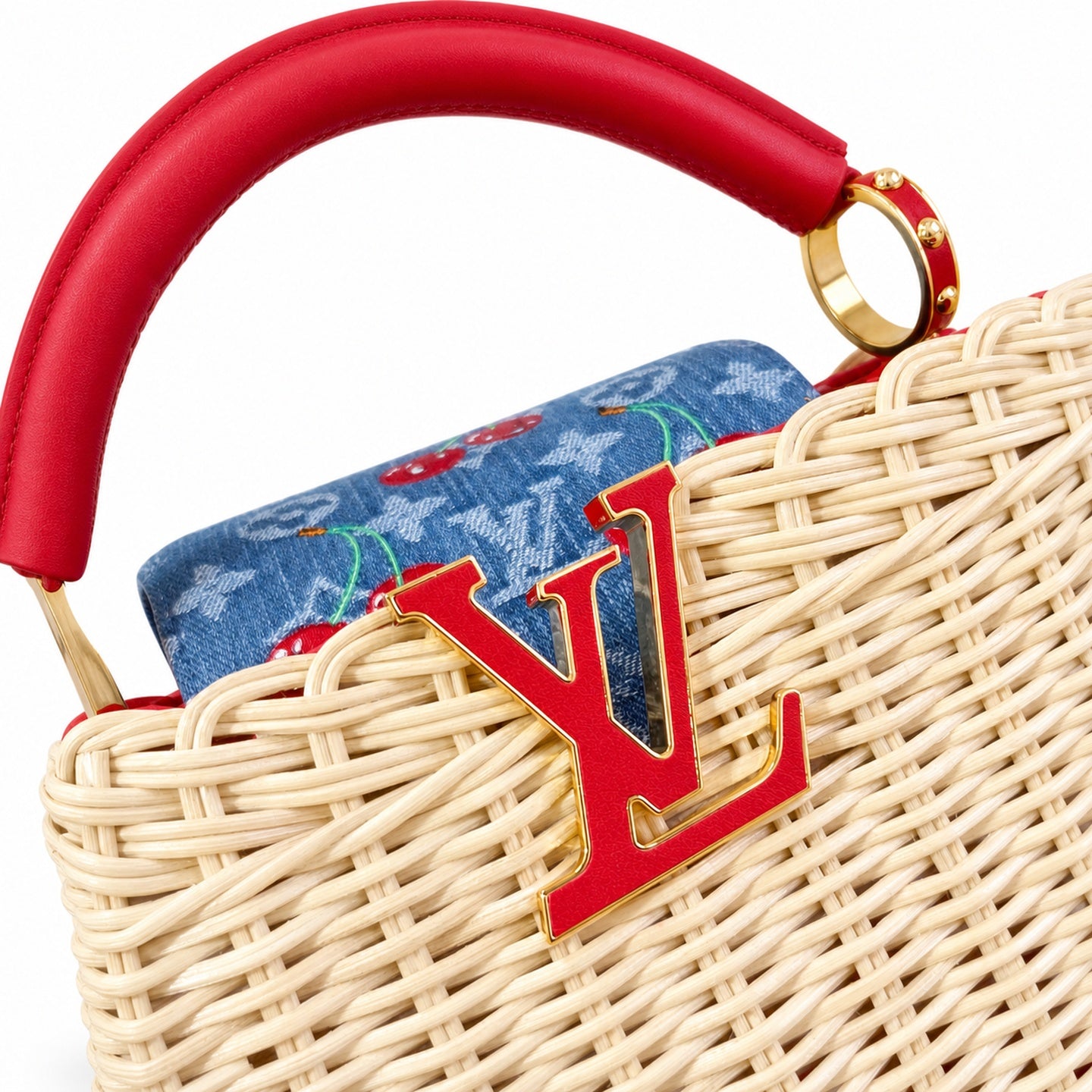 Louis Vuitton Capucines Takashi Murakami Small Red Handbag