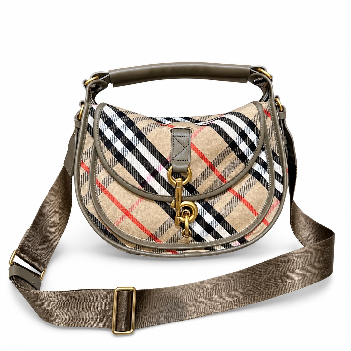Burberry Cotton Check Messenger Bag
