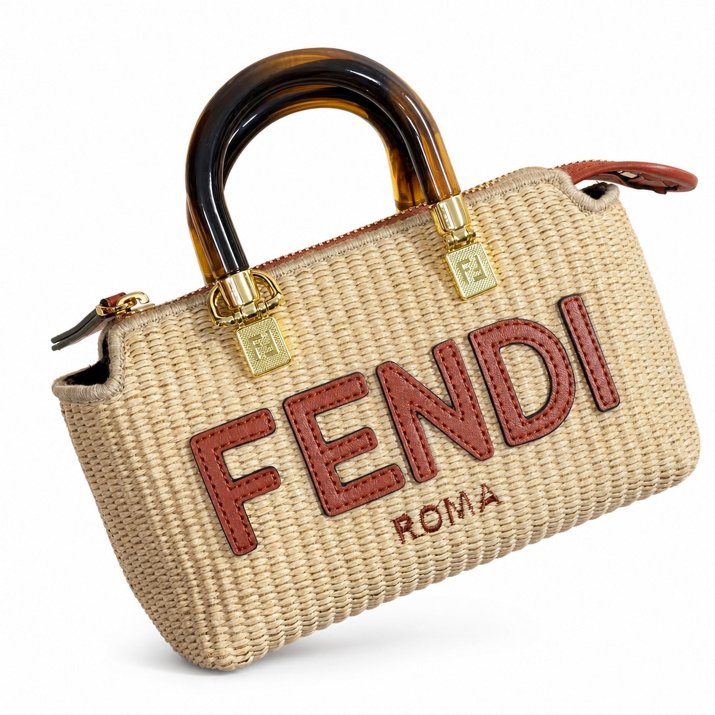 Fendi By The Way Mini Raffia Bag