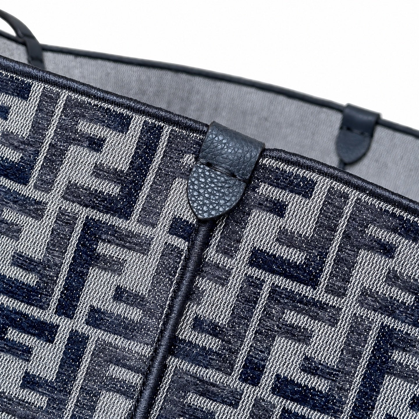 Fendi Roll Reversible Denim Gray Blue Bag