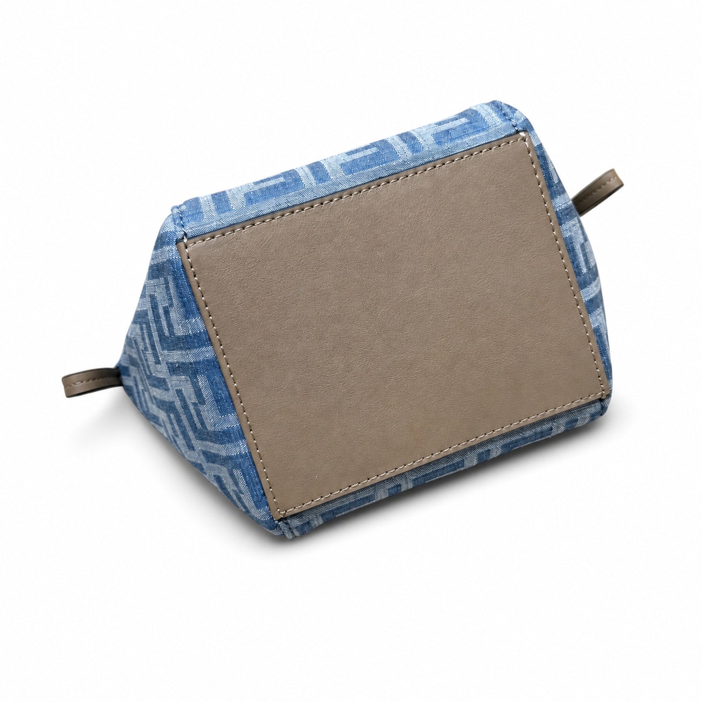 Fendi Origami Denim Leather Beige Blue Bag