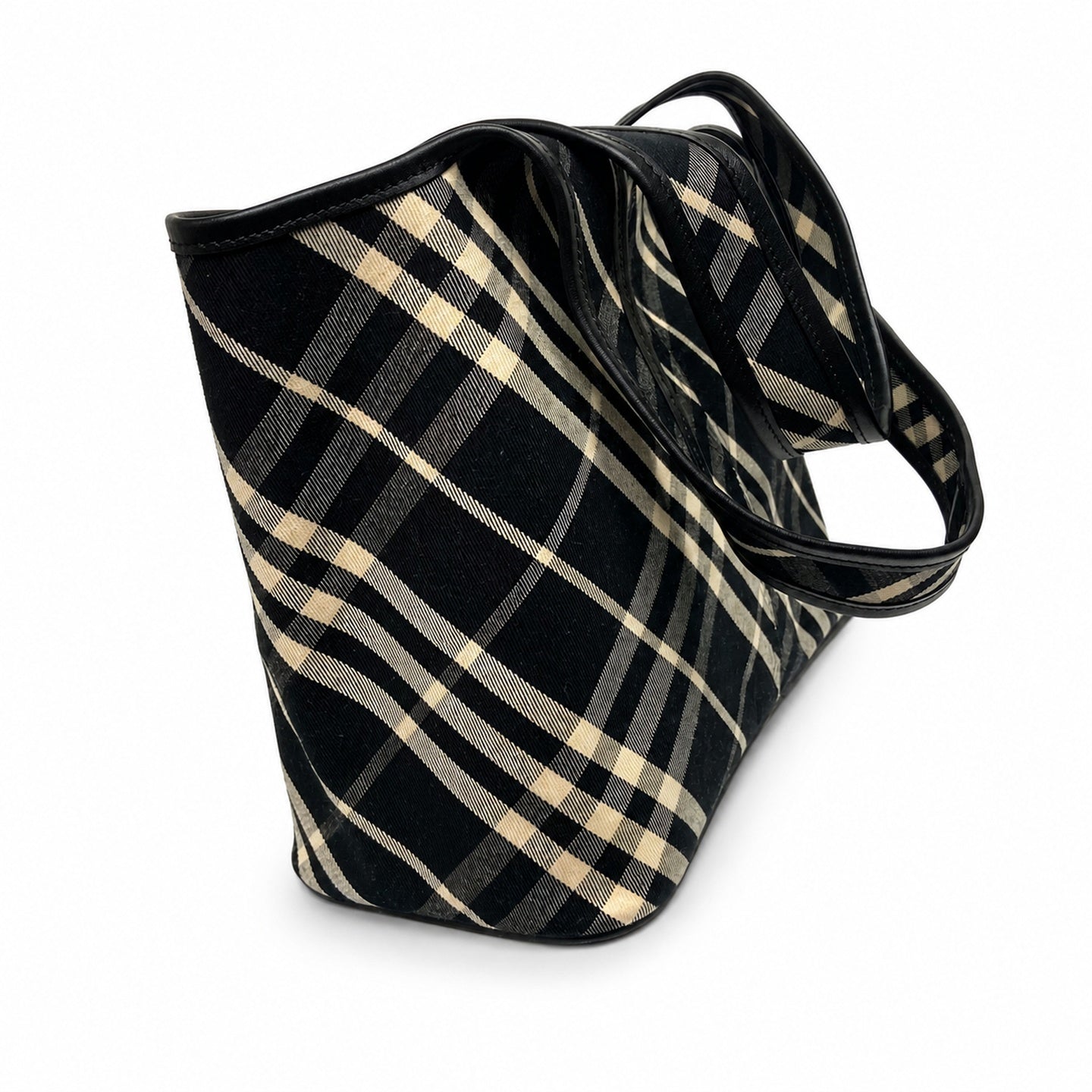 Burberry Cotton Check Tote Bag