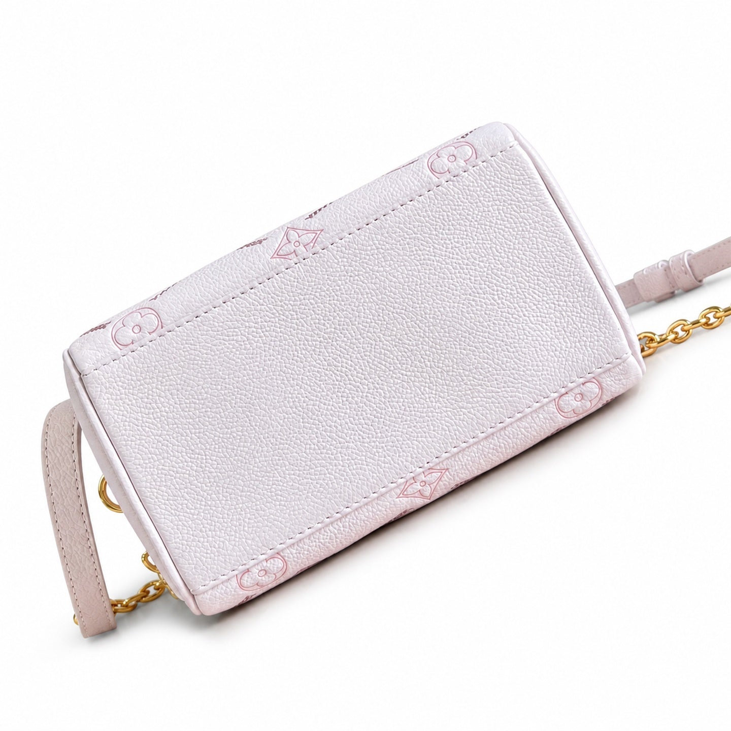 Louis Vuitton Speedy Bandouliere Embroidered Leather Pink Handbag