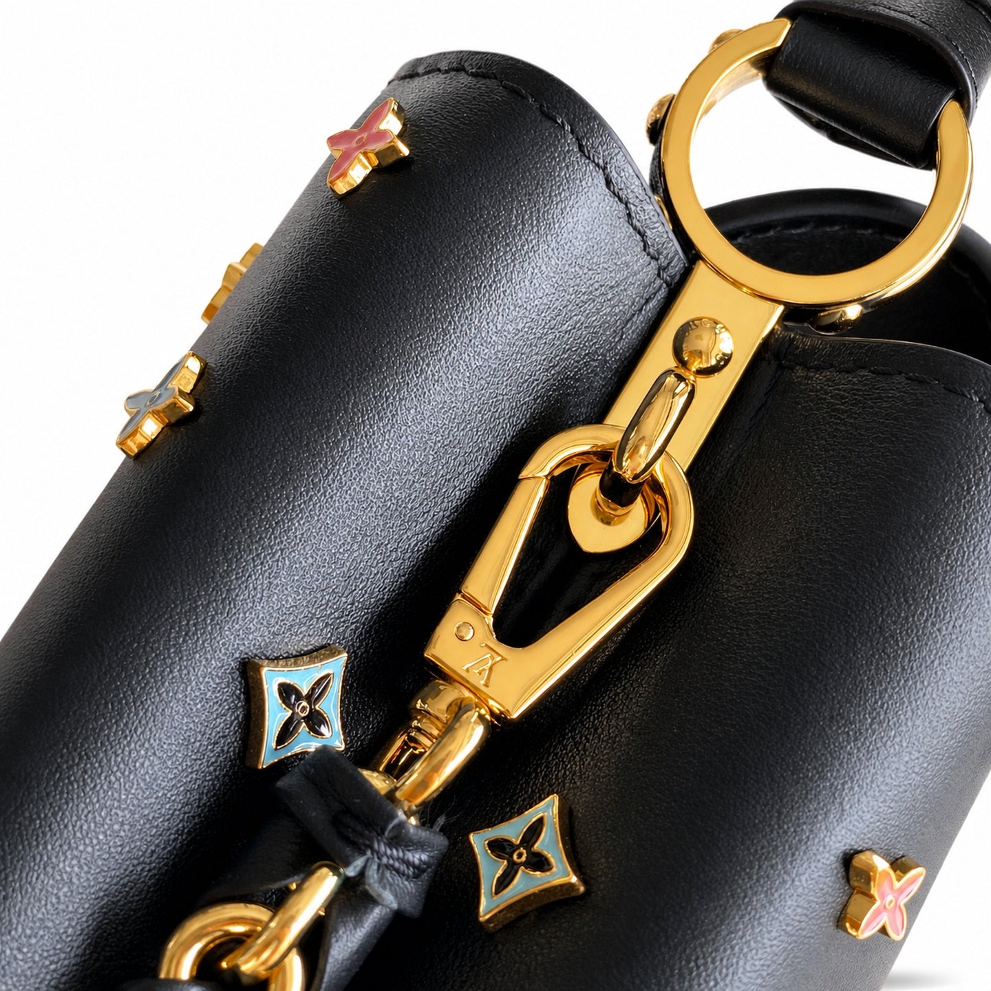 Louis Vuitton Takashi Murakami Leather Black White Handbag