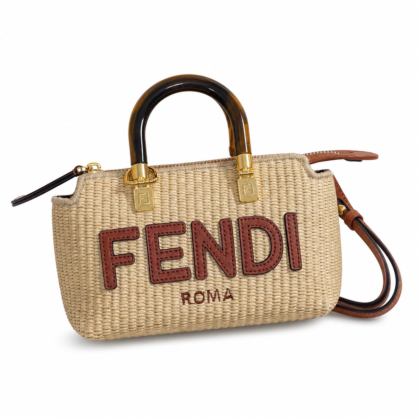 Fendi By The Way Mini Raffia Bag