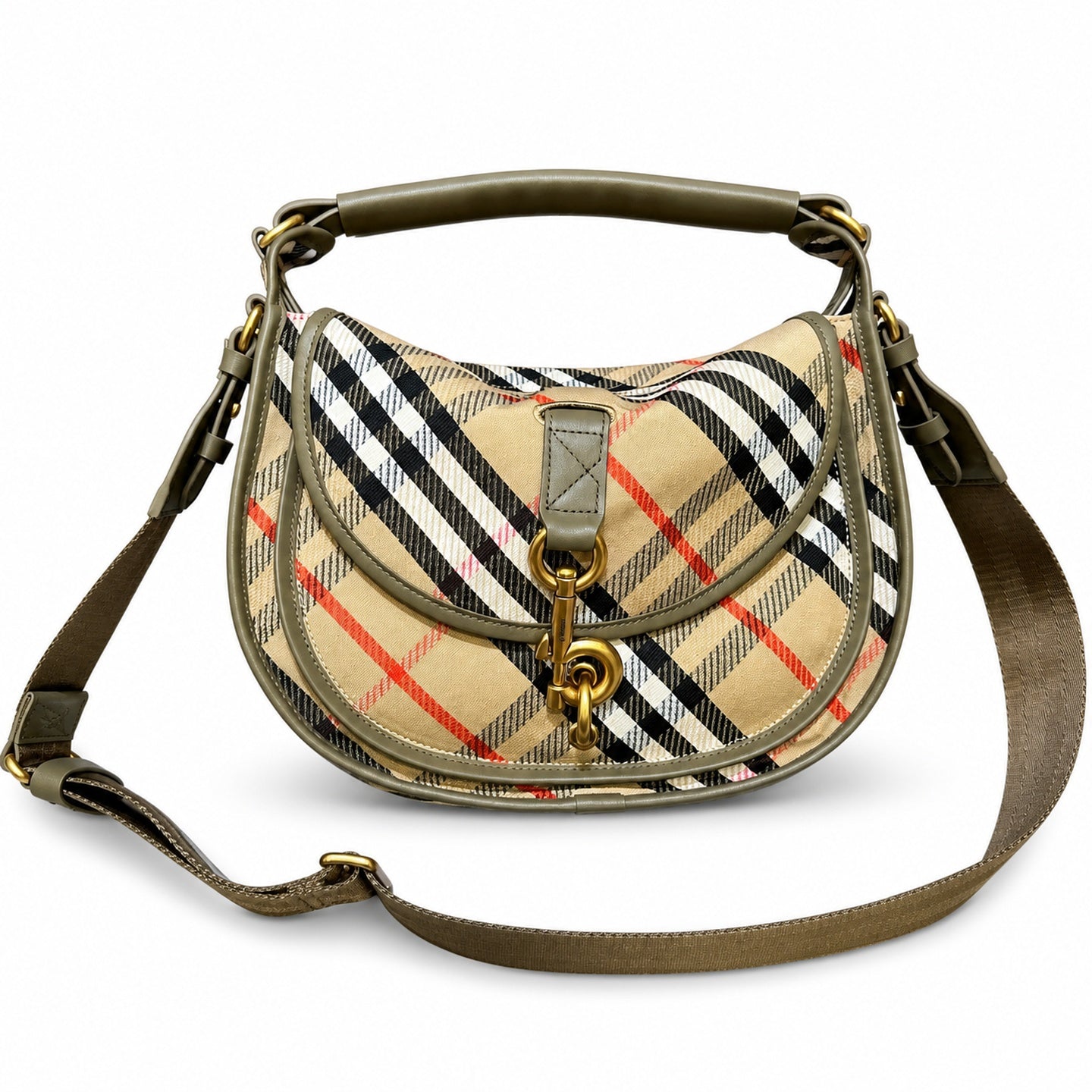 Burberry Cotton Check Messenger Bag