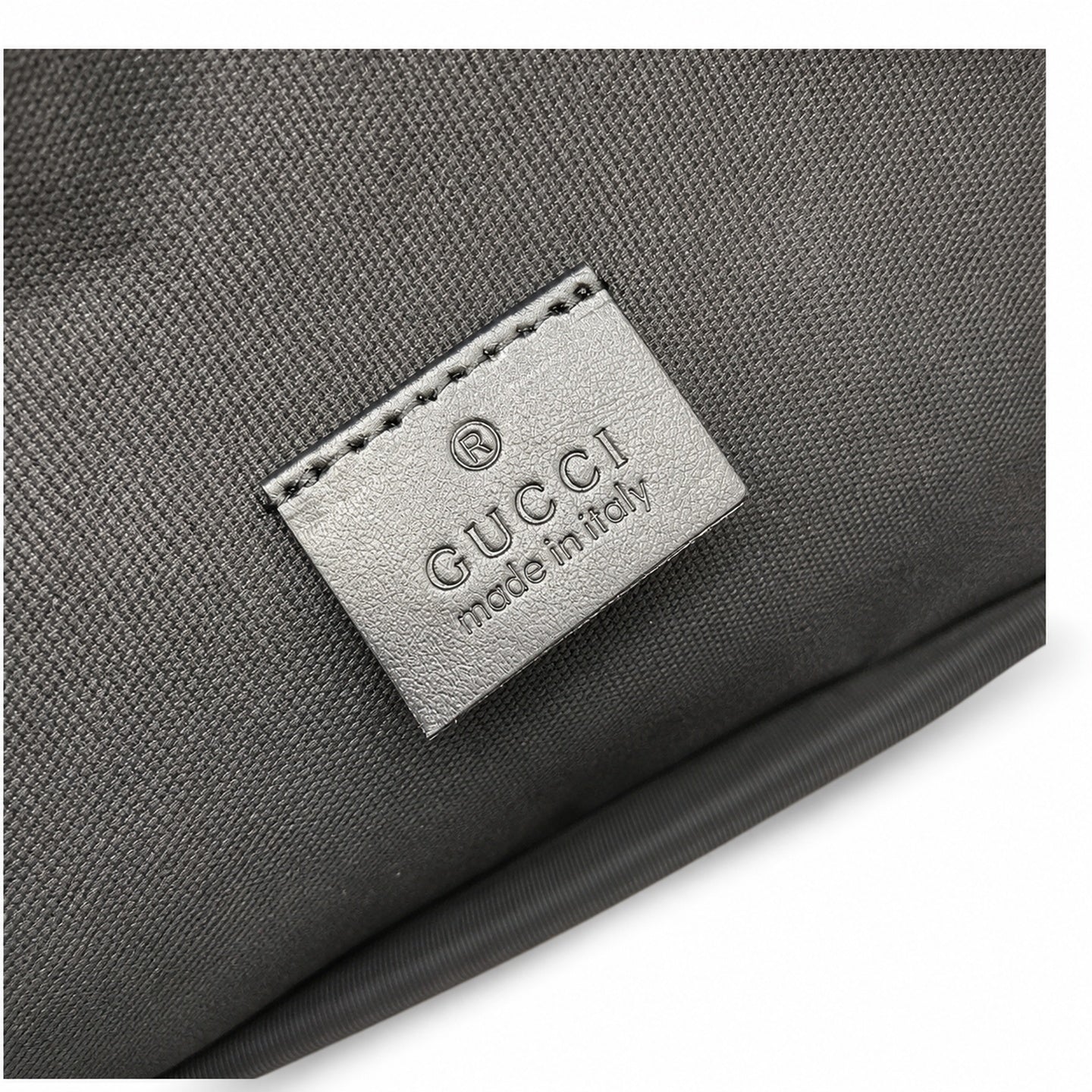 Gucci Cotton Leather Black Gray Charm
