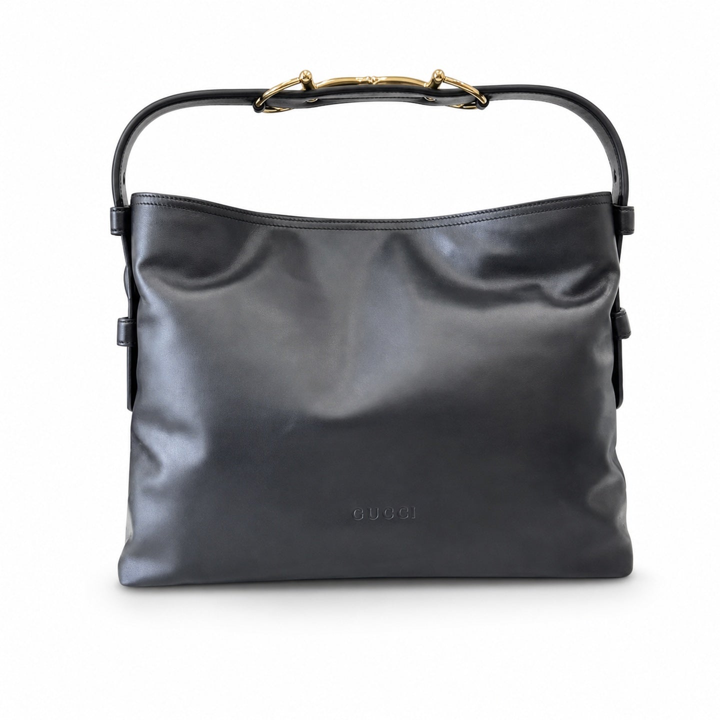 Gucci Medium Leather Black Tote Bag