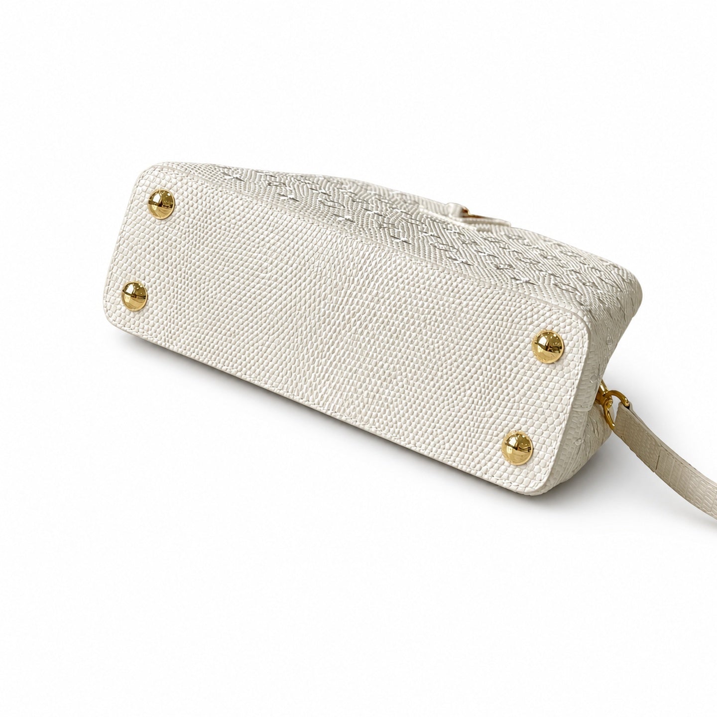 Louis Vuitton Capucines Embroidered Leather White Handbag