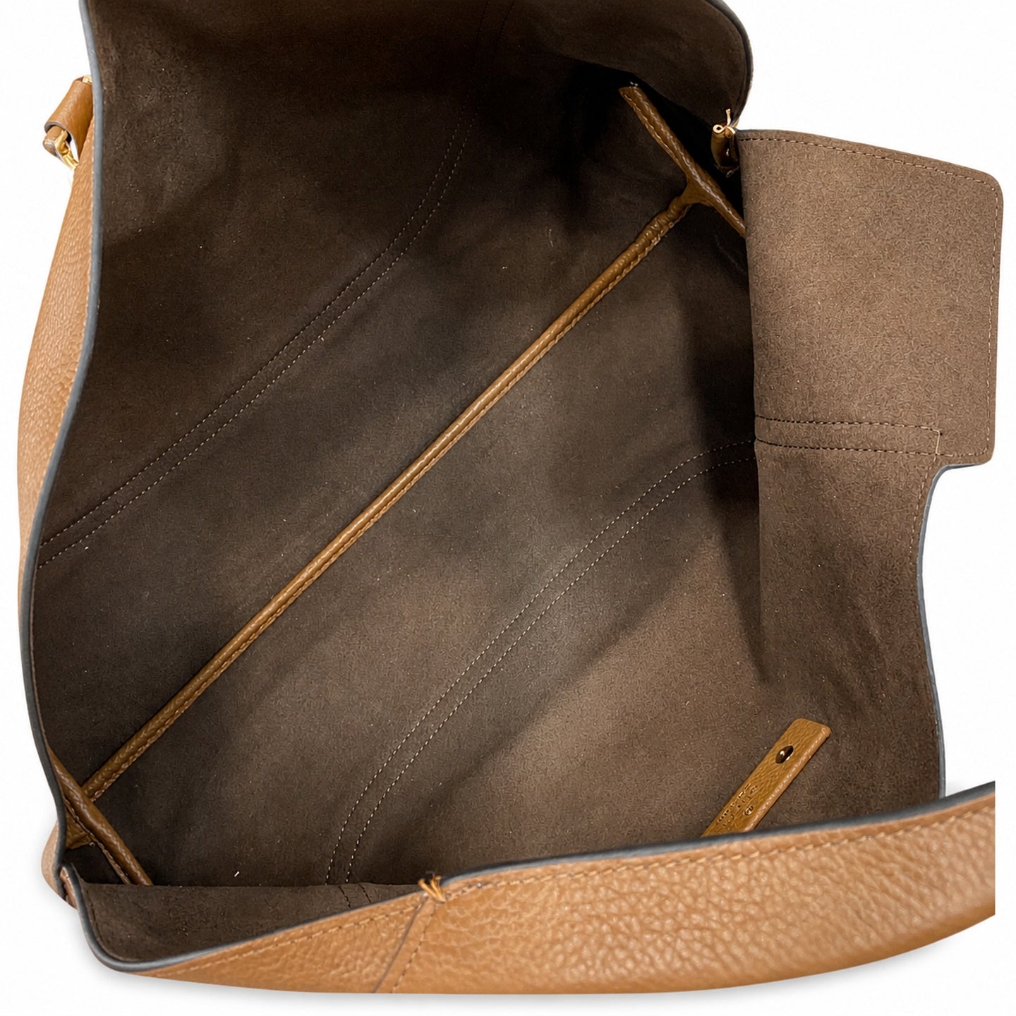 Gucci Horsebit Large Leather Brown Gold Bag