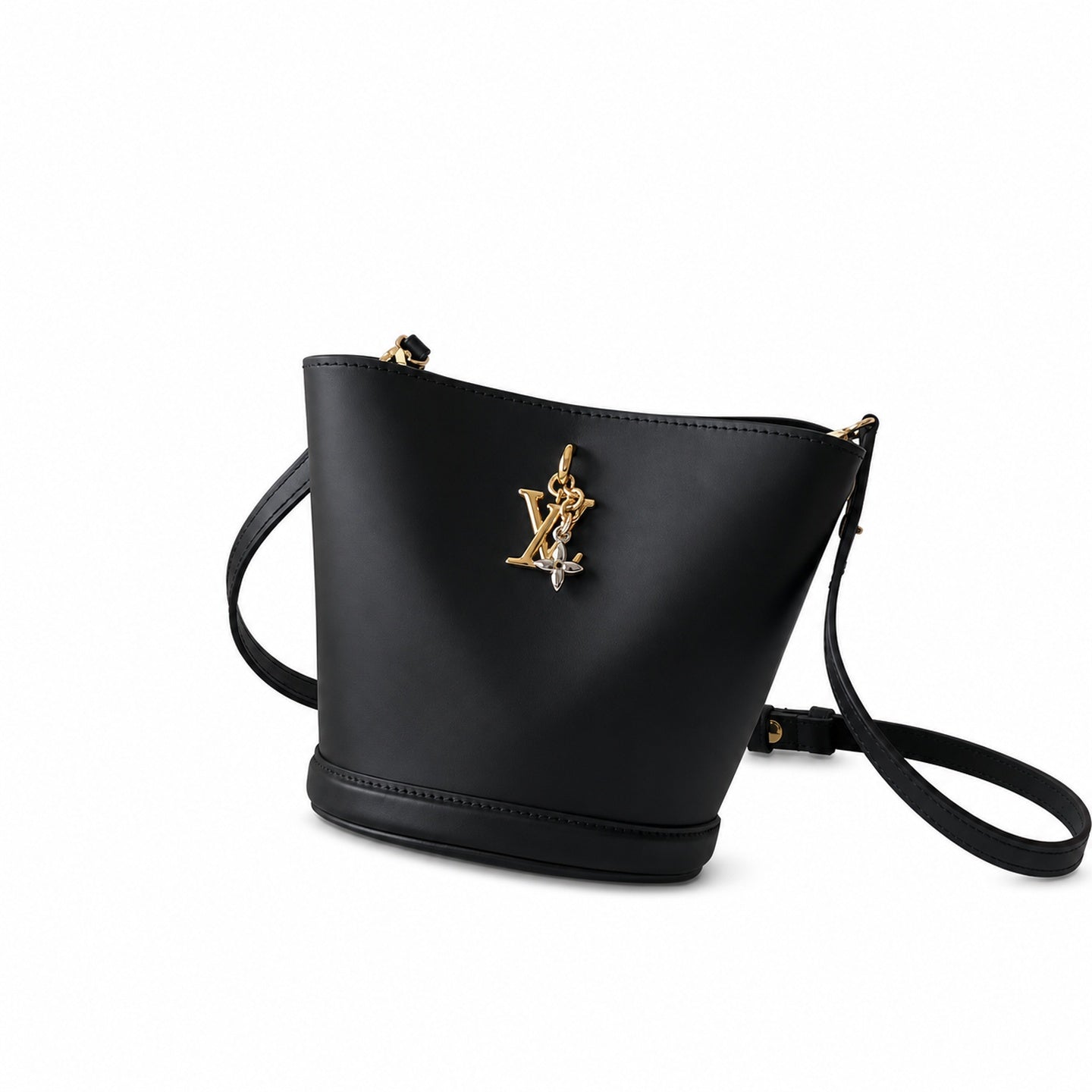 Louis Vuitton Mini Velvet Leather Black Gold Silver Handbag