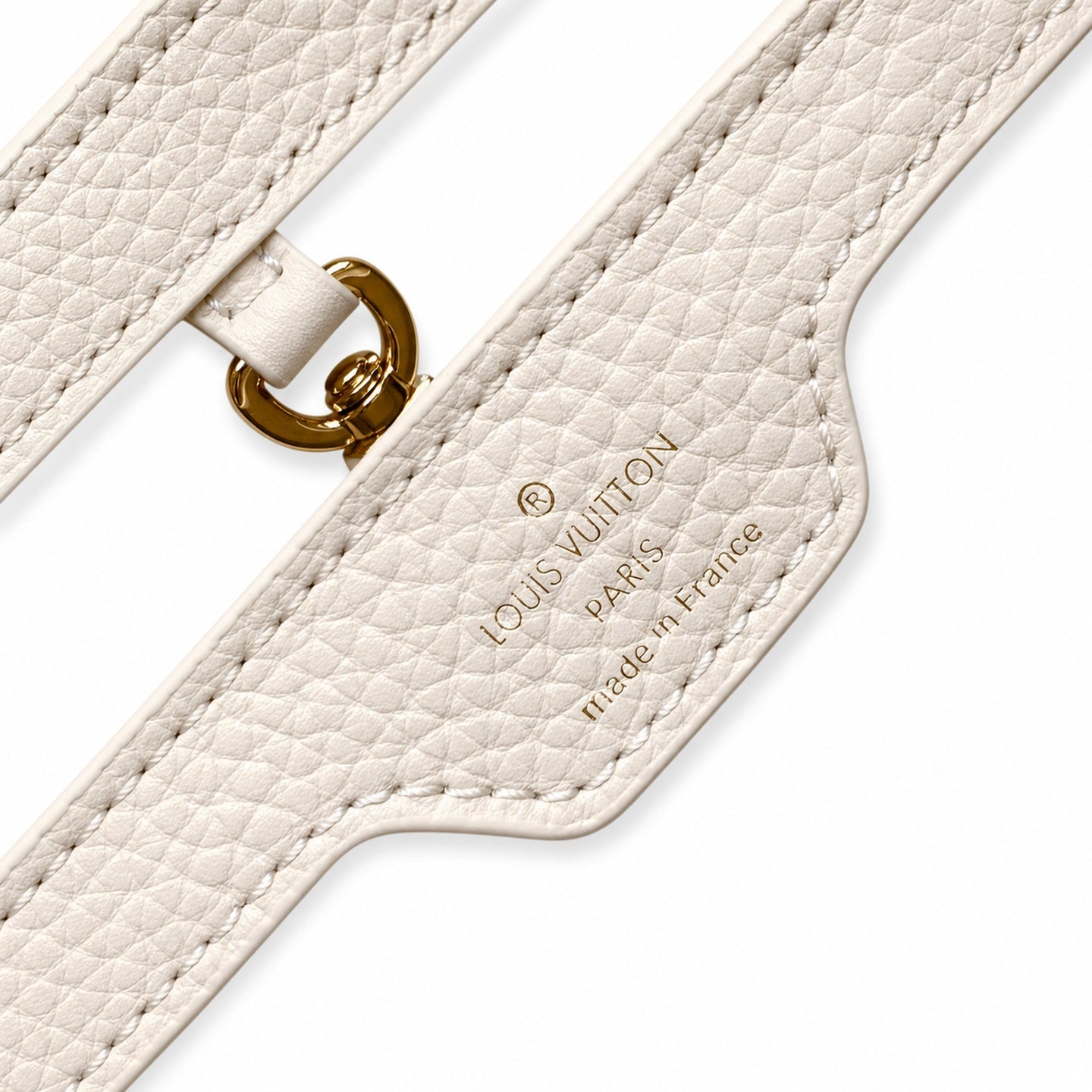 Louis Vuitton Capucines Leather White Handbag