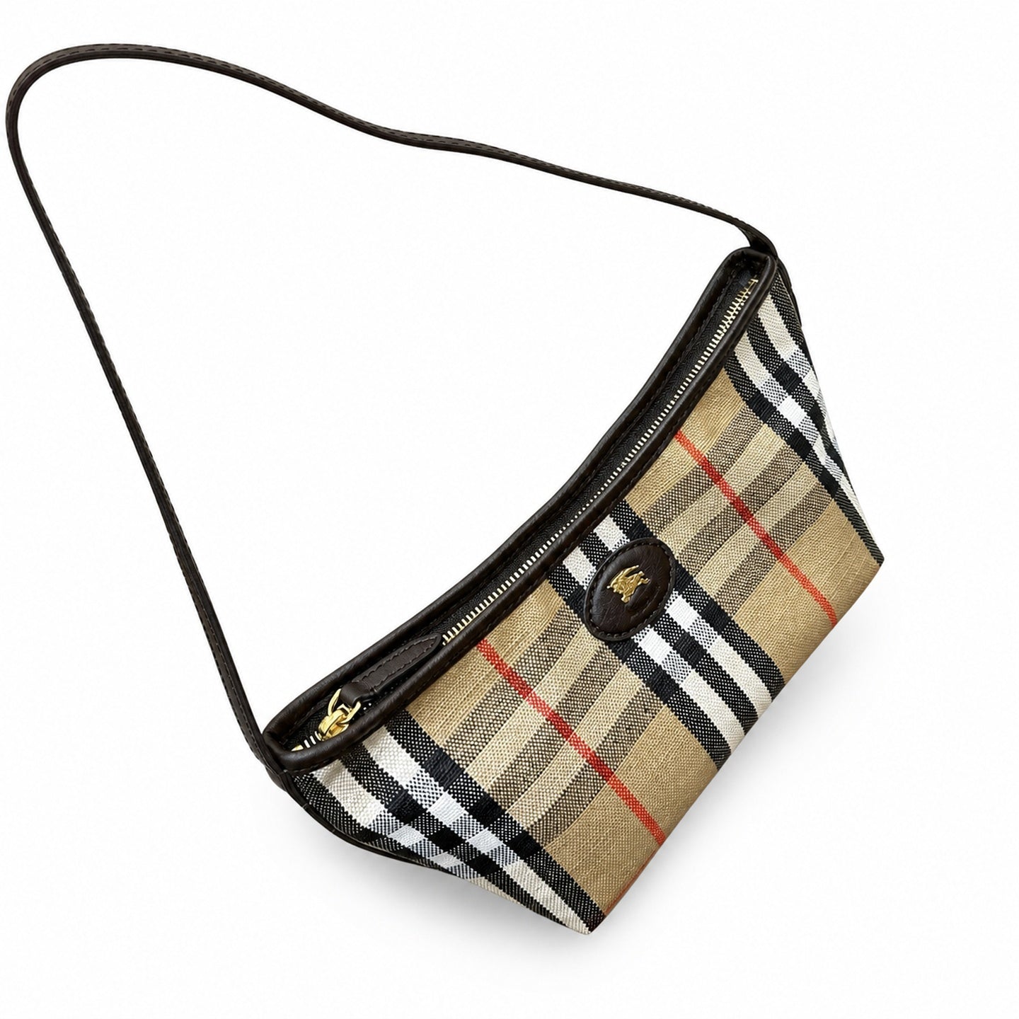Burberry Cotton Leather Shoulder Bag