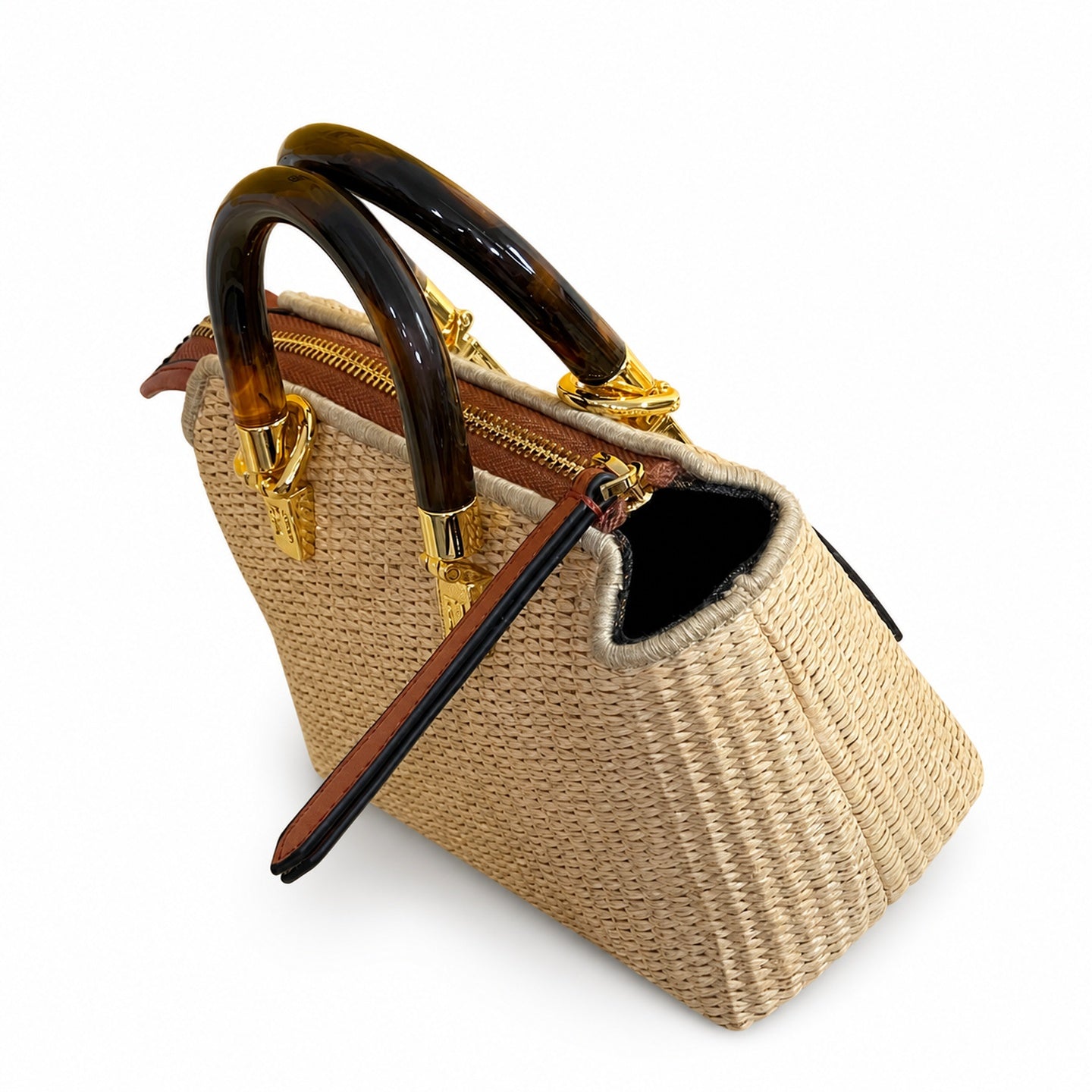 Fendi By The Way Mini Raffia Bag