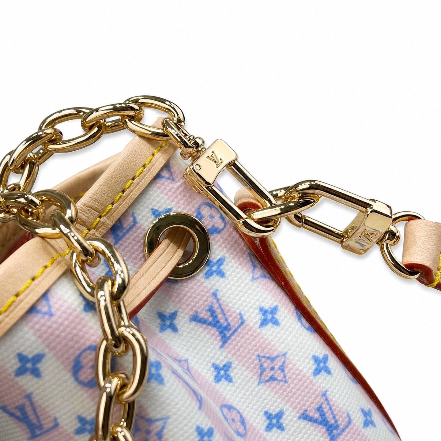 Louis Vuitton Noe Canvas Leather Pink Handbag