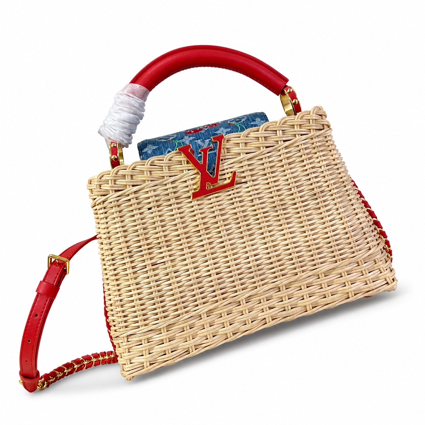 Louis Vuitton Capucines Takashi Murakami Small Red Handbag