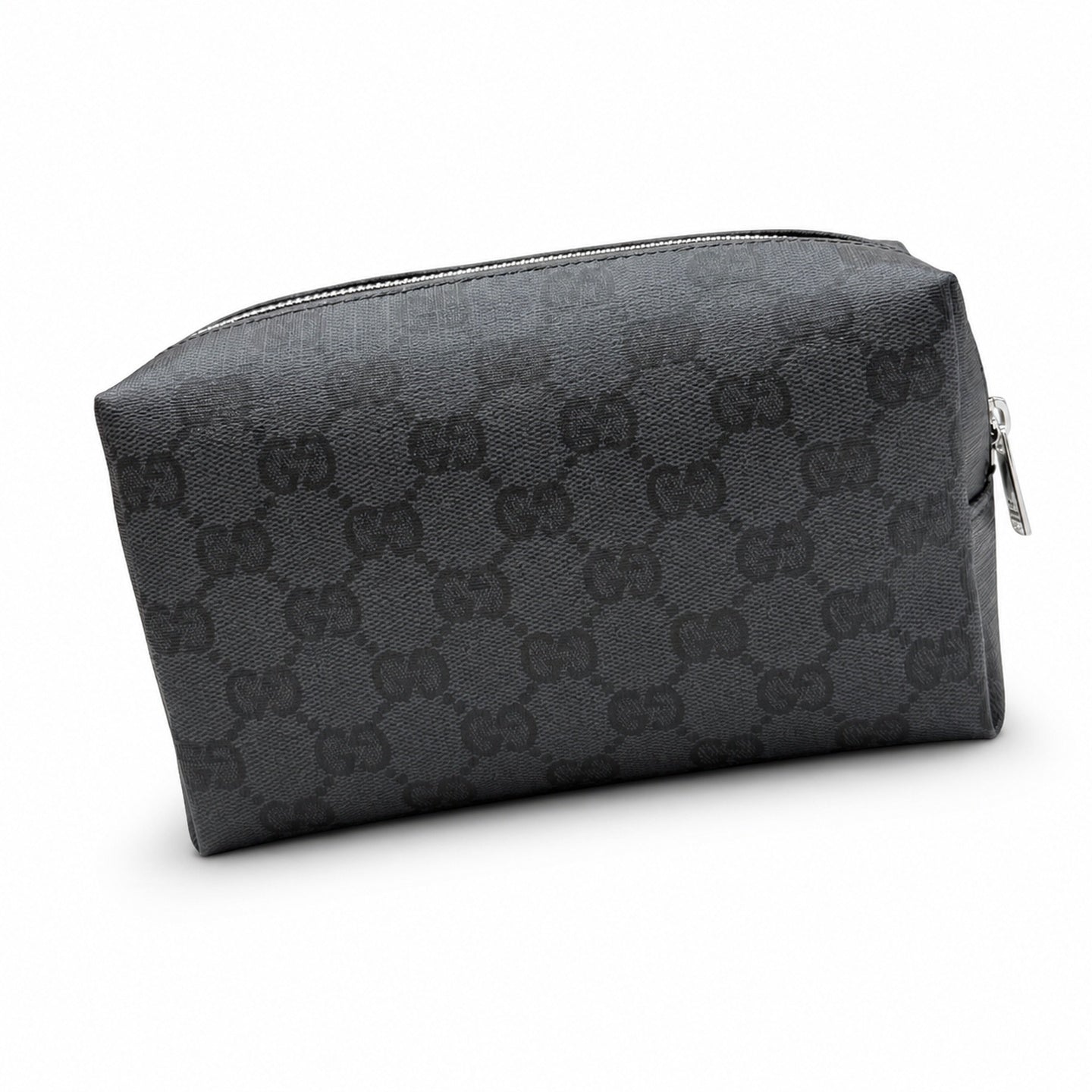Gucci Small Canvas Leather Black Silver Bag