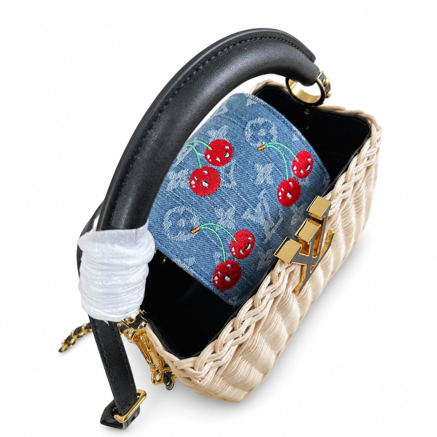 Louis Vuitton Capucines Takashi Murakami Mini Black Handbag